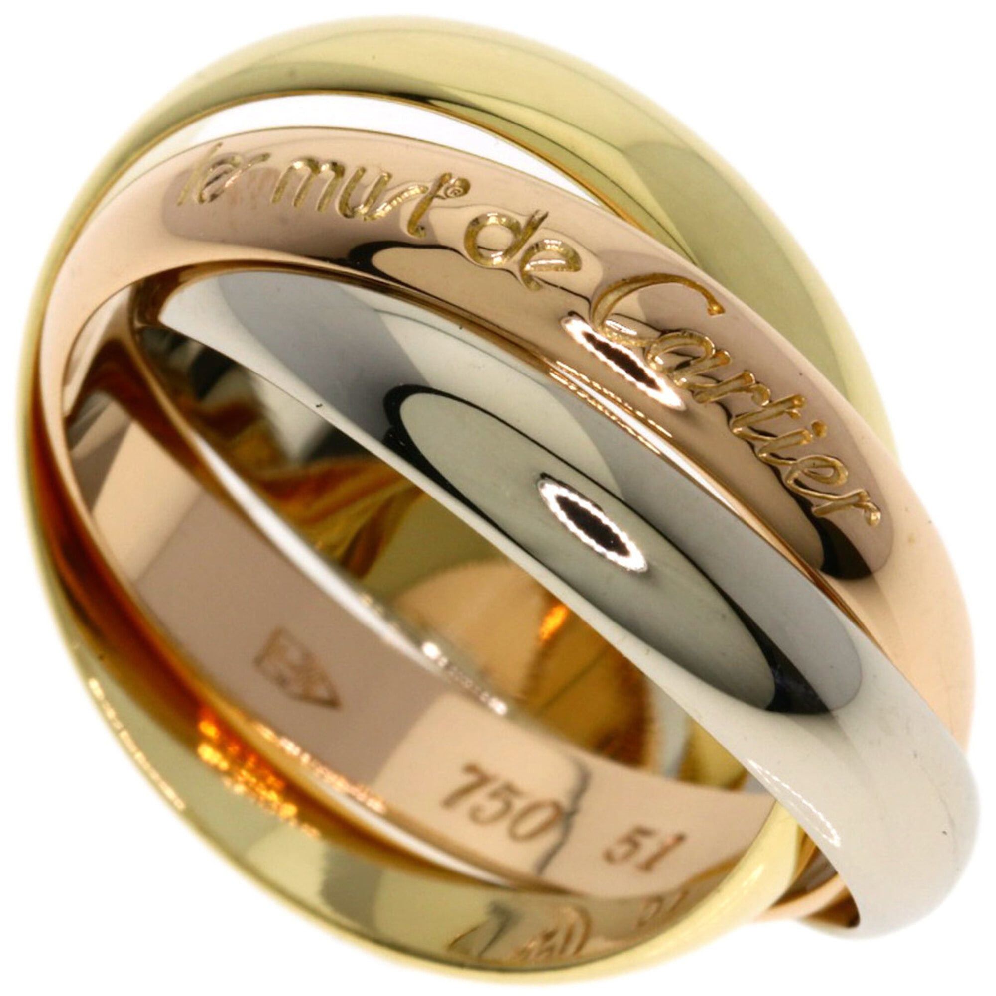 Cartier Cartier Trinity #51 Ring, 18K Pink Gold/18K Yellow White Gold, Women's, CARTIER Size ONE SIZE - 1 Thumbnail