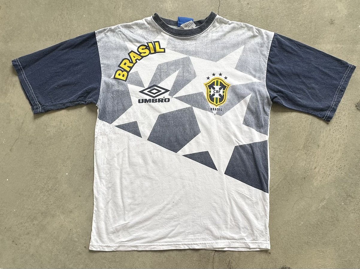 Umbro VINTAGE UMBRO BRAZIL FULLPRINT TEE Size US L / EU 52-54 / 3 - 1 Thumbnail