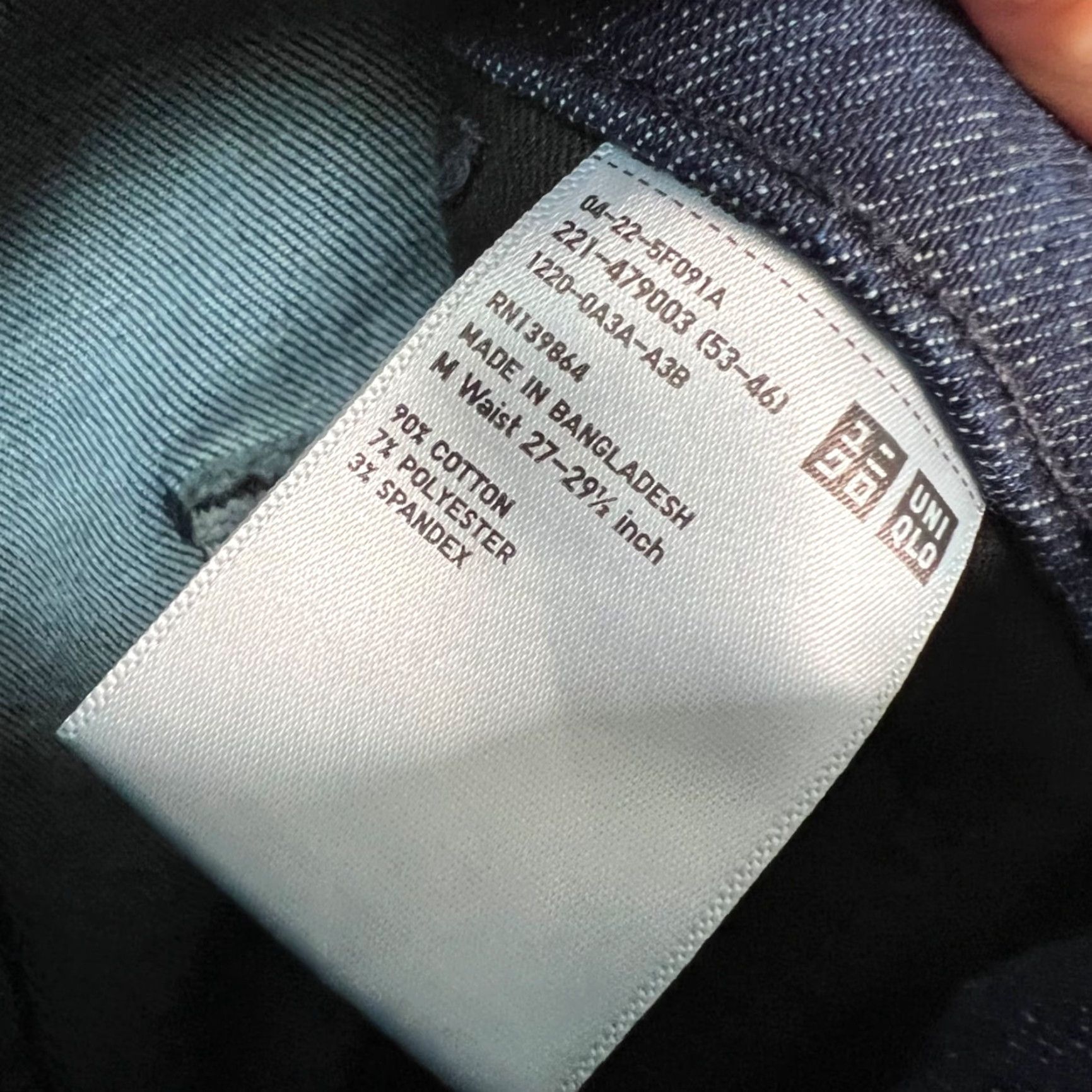 Uniqlo Uniqlo Womens Jeans Denim Dark Blue Stretch Straight Leg 27 27in Inseam Size 27 Regular Mid Rise Blue Women Jeans Straight N/A Size 28" / US 6 / IT 42 - 3 Thumbnail