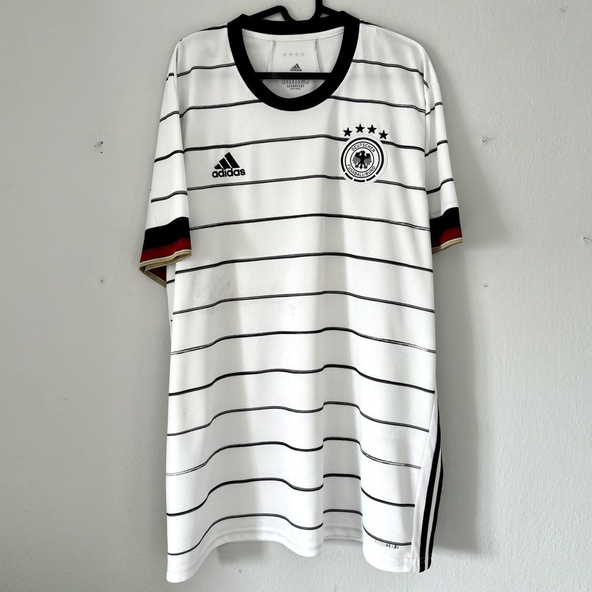 Adidas 2019 2020 Germany National Adidas Home Kit Soccer Jersey Tee Size US XXL / EU 58 / 5 - 3 Thumbnail
