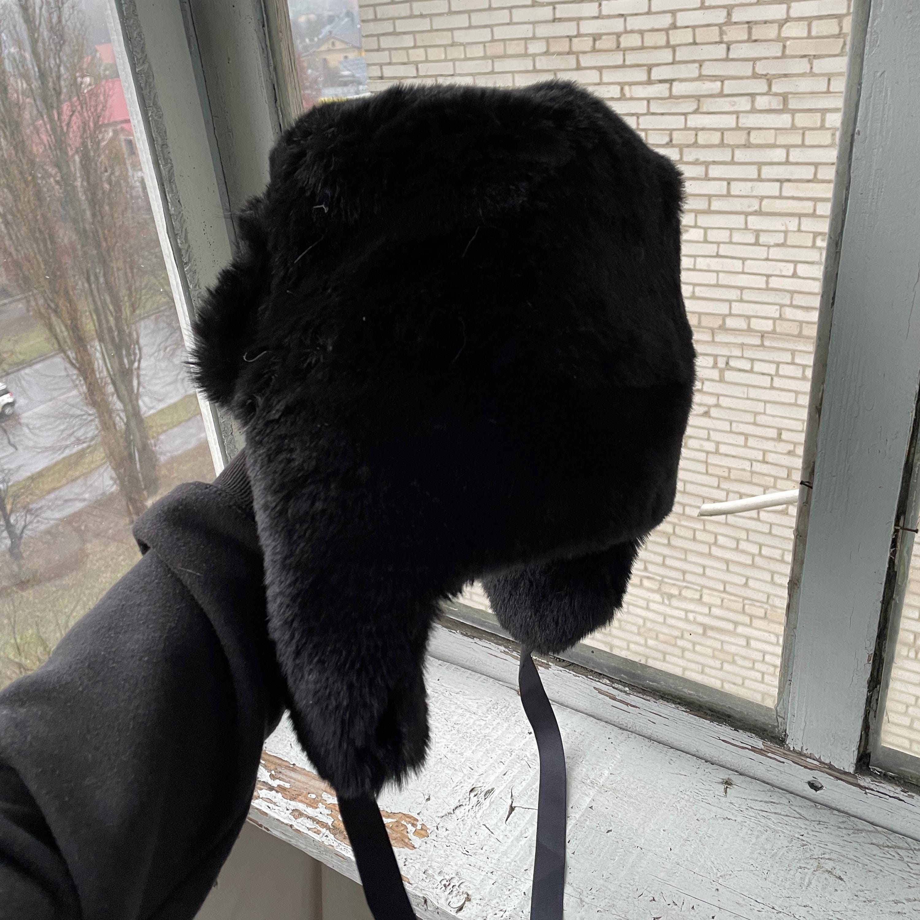 Other Alt Ushanka Fuzzy Trapper Fur Hat y2k streetwear grunge alt Size ONE SIZE - 3 Thumbnail