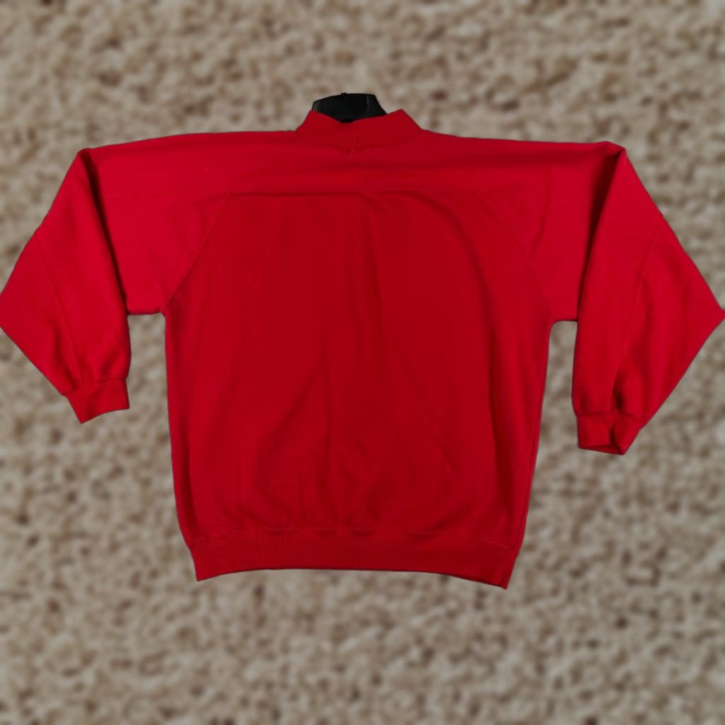 Gap VINTAGE Gap Mens Large Red Crew Neck Pullover Sweatshirt Jersey Knit 90s Style Classic Football Ski Hip Hop Beach University USA Shirts? Size US L / EU 52-54 / 3 - 1 Thumbnail
