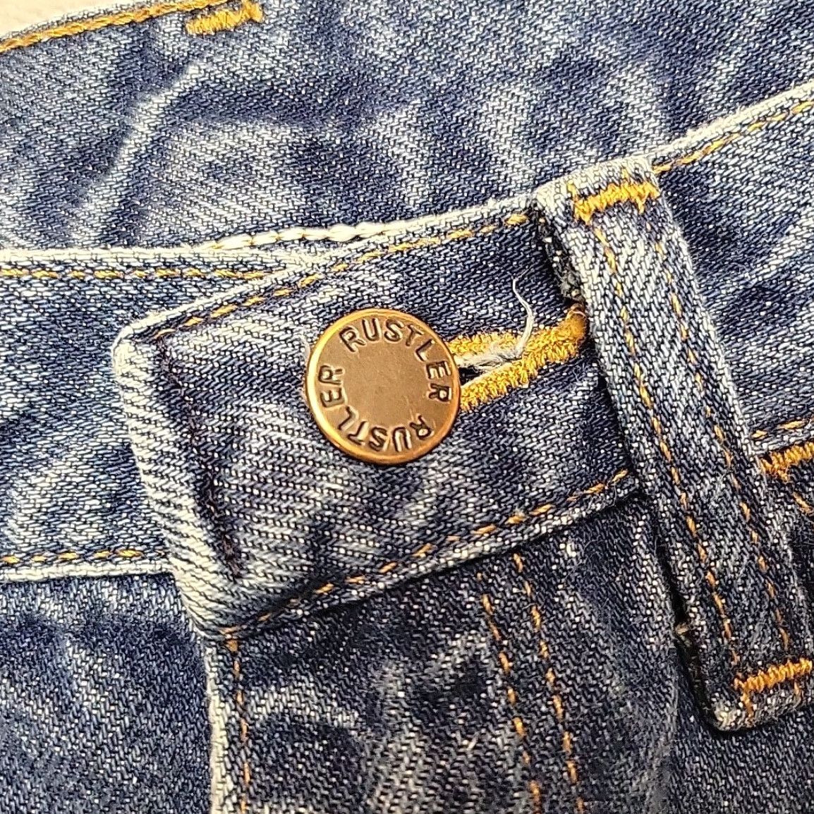 Vintage VINTAGE Rustler Jeans Mens 29x30 Blue Denim Medium Wash 100% Cotton Made in USA Size US 29 - 3 Thumbnail