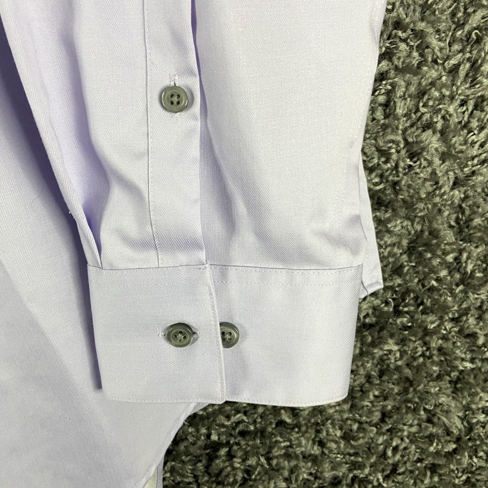 Calvin Klein Calvin Klein Dress Shirt Long Sleeve Men 18.5 34/35 Purple Mens Size 48R - 3 Thumbnail
