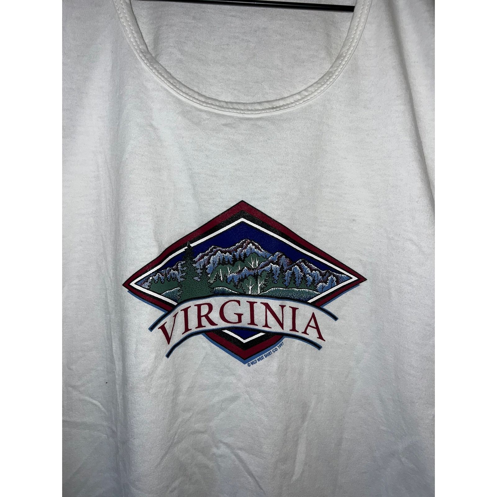 Vintage Womens Vintage Virginia Shirt White Tee Top Women 90s Large Size L / US 10 / IT 46 - 2 Thumbnail