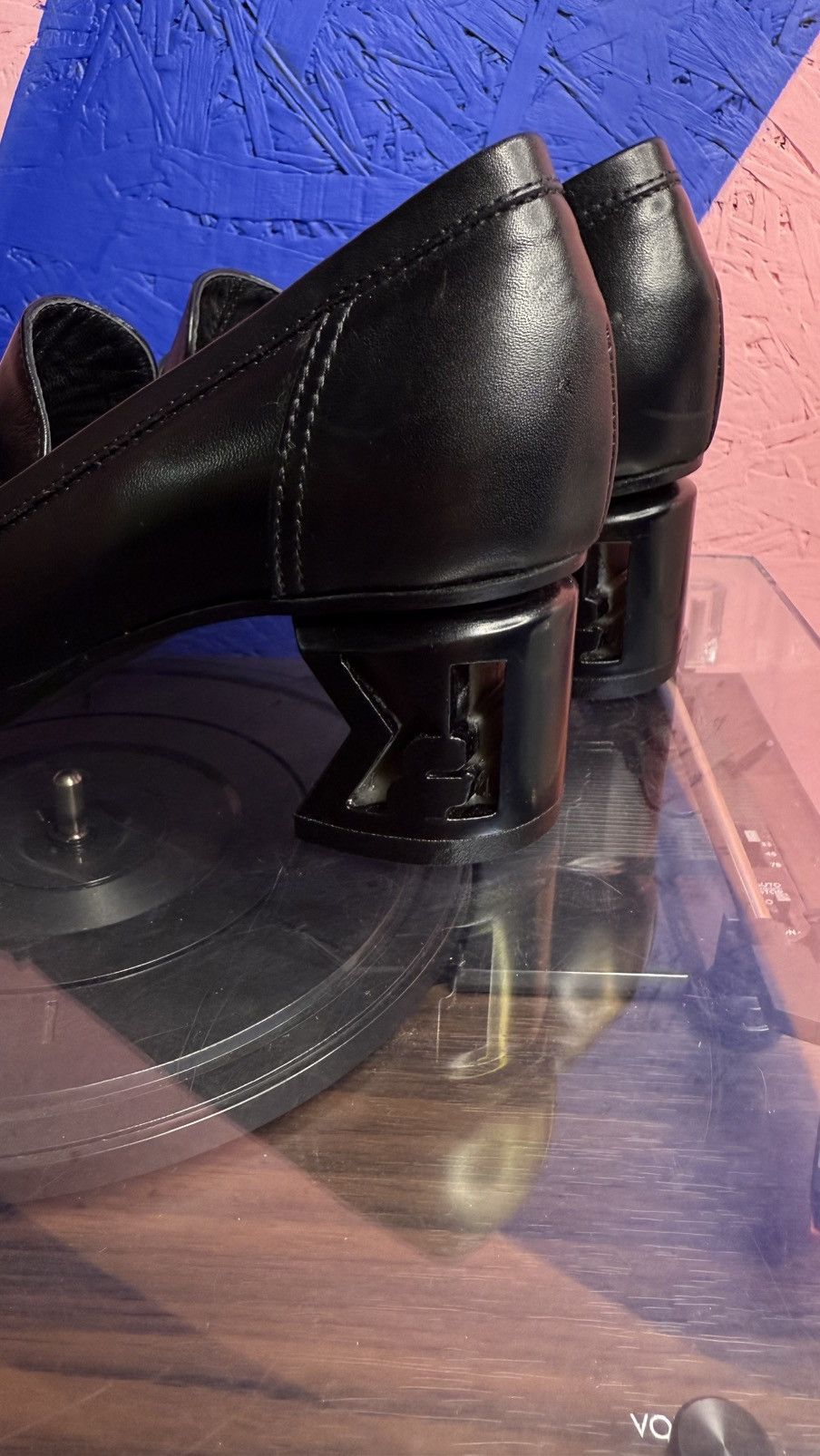 Karl Lagerfeld Karl Lagerfeld Square Toe Logo Heels / Loafers Size US 7 / IT 37 - 10 Thumbnail