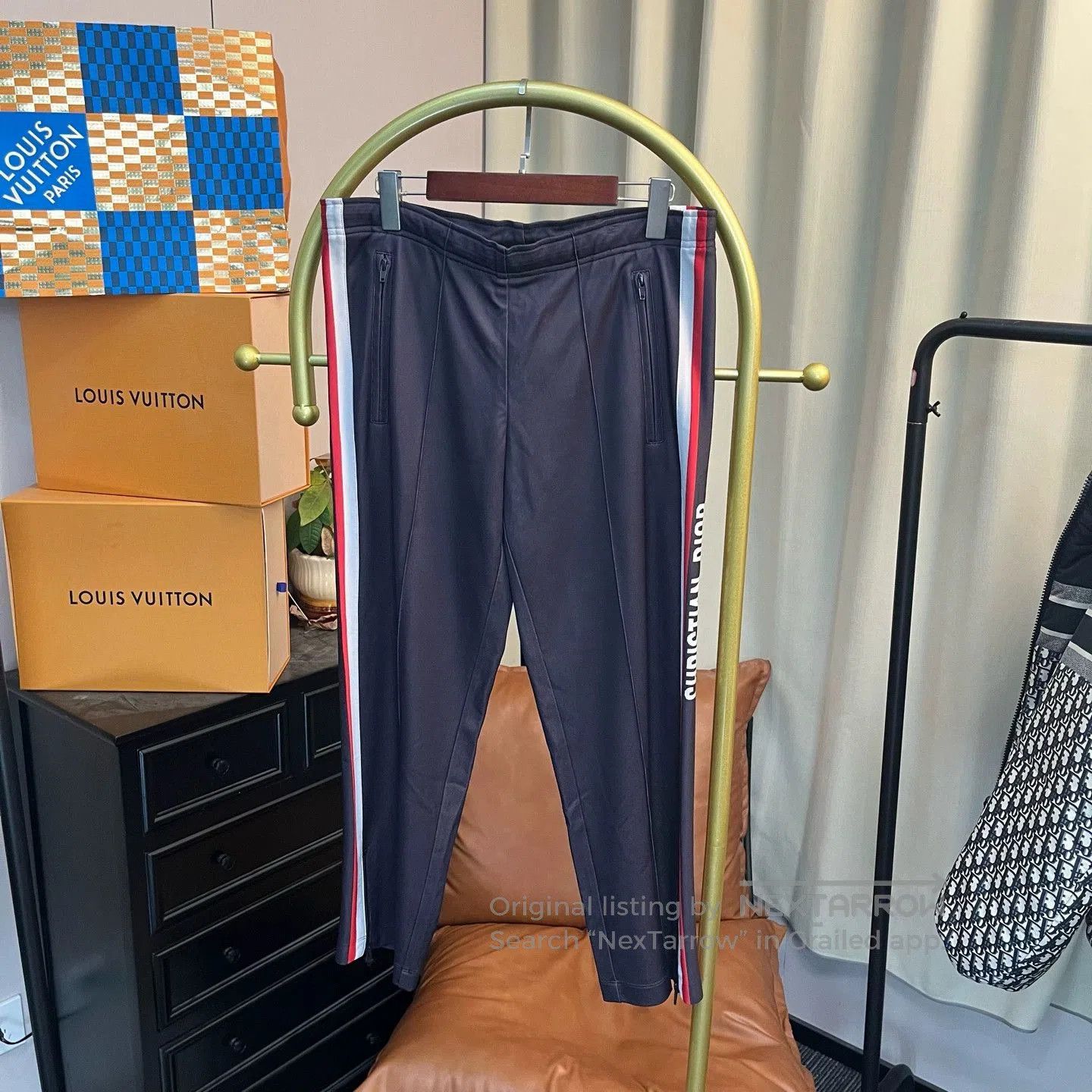 Dior Dior Deep Blue Side Logo Casual Pants. Size US 27 - 1 Thumbnail