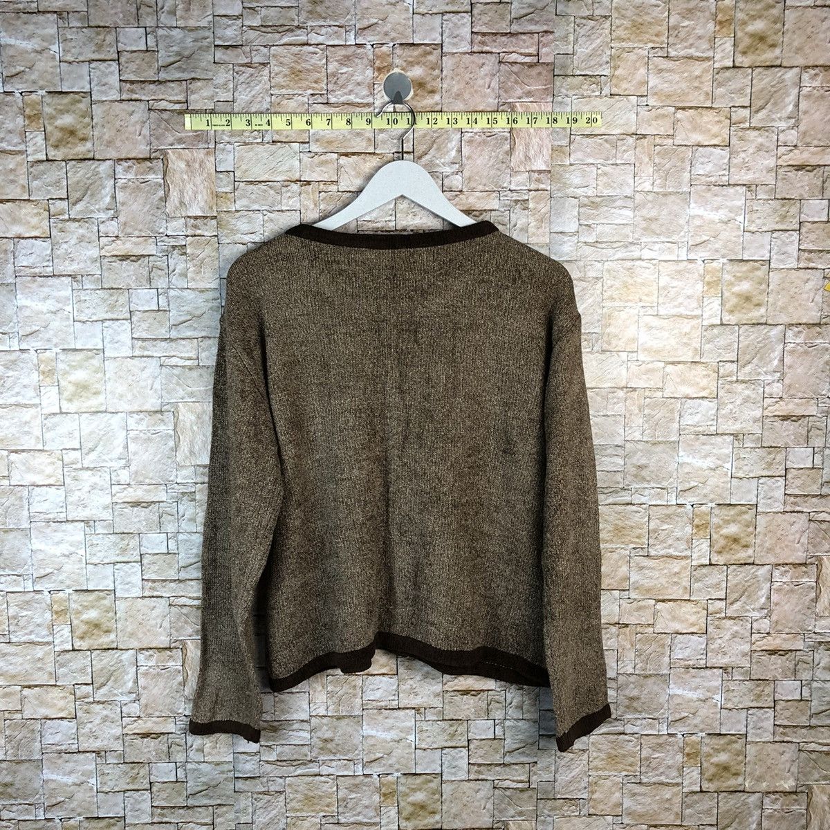 Japanese Brand Vent Violet Brown Cardigan Knitwear #A1187 Size US L / EU 52-54 / 3 - 12 Thumbnail