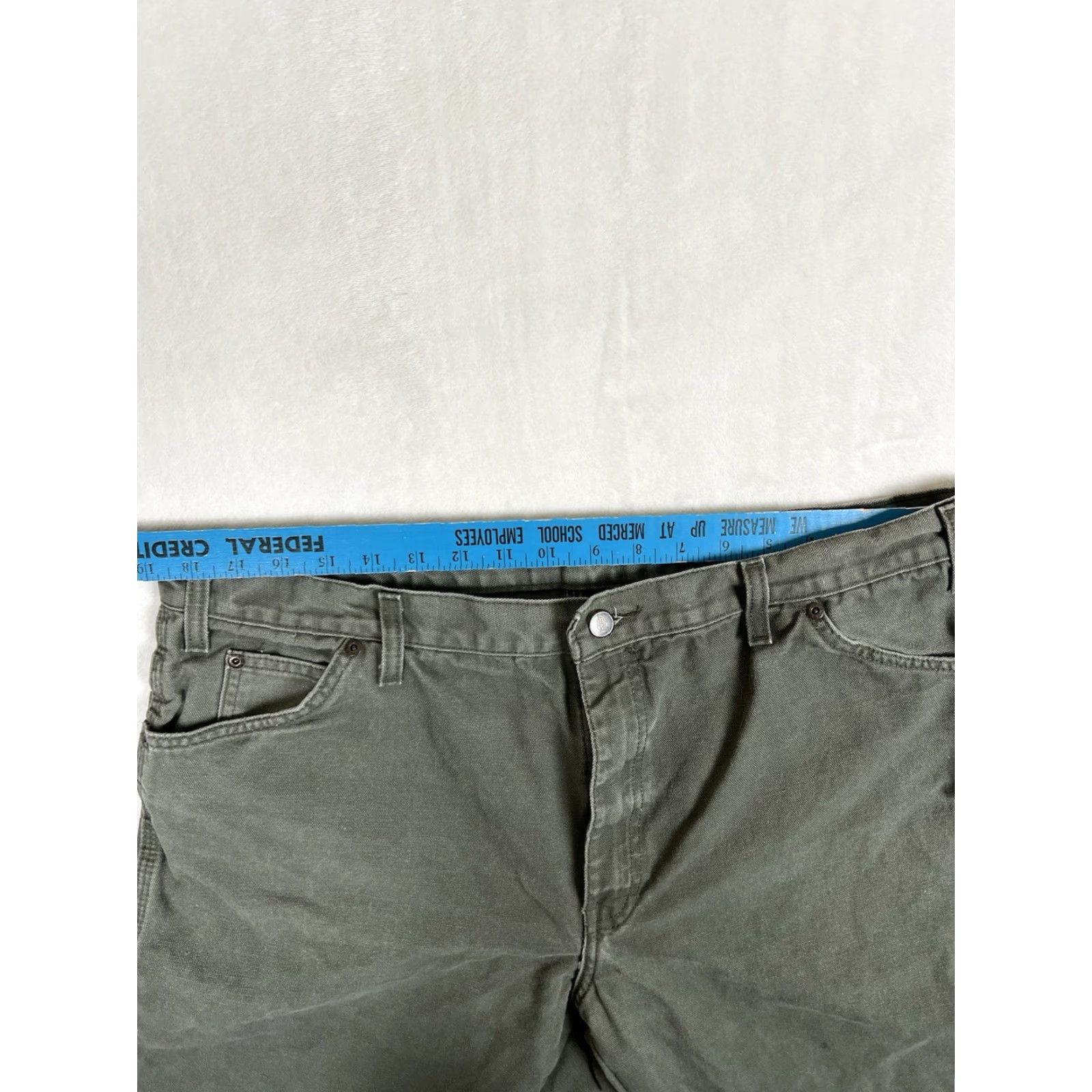 Dickies VINTAGE Dickies Carpenter Pants Size 38x32 Workwear Mens Green Canvas 90s Grunge USA Size US 38 / EU 54 - 2 Thumbnail