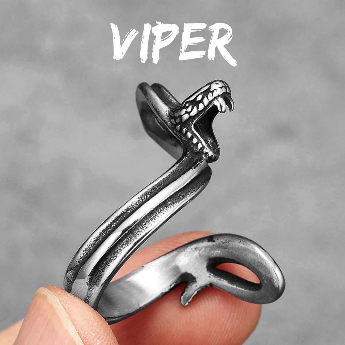 Jewelry Ferocious Snake Ring Size ONE SIZE - 5 Thumbnail
