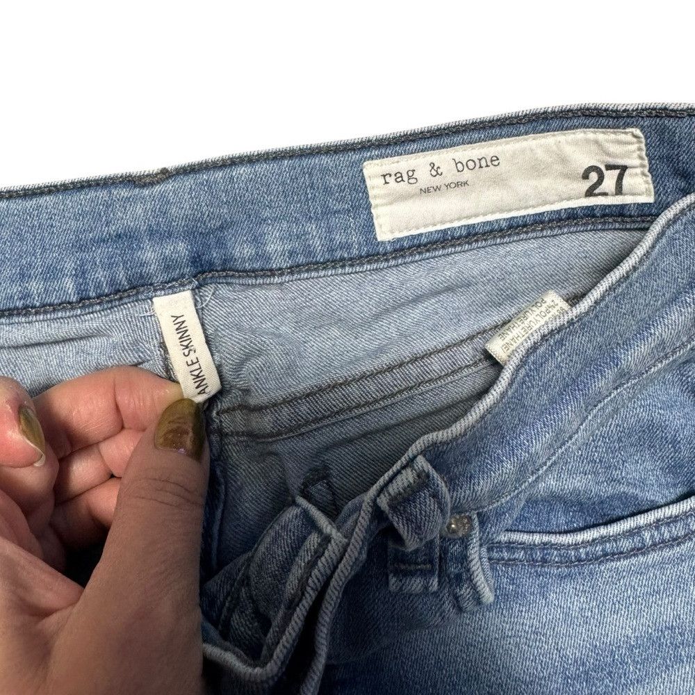 Rag & Bone Rag & Bone Mid-Rise Ankle Skinny Jeans In Lena Size 27 Size 27" / US 4 / IT 40 - 6 Thumbnail