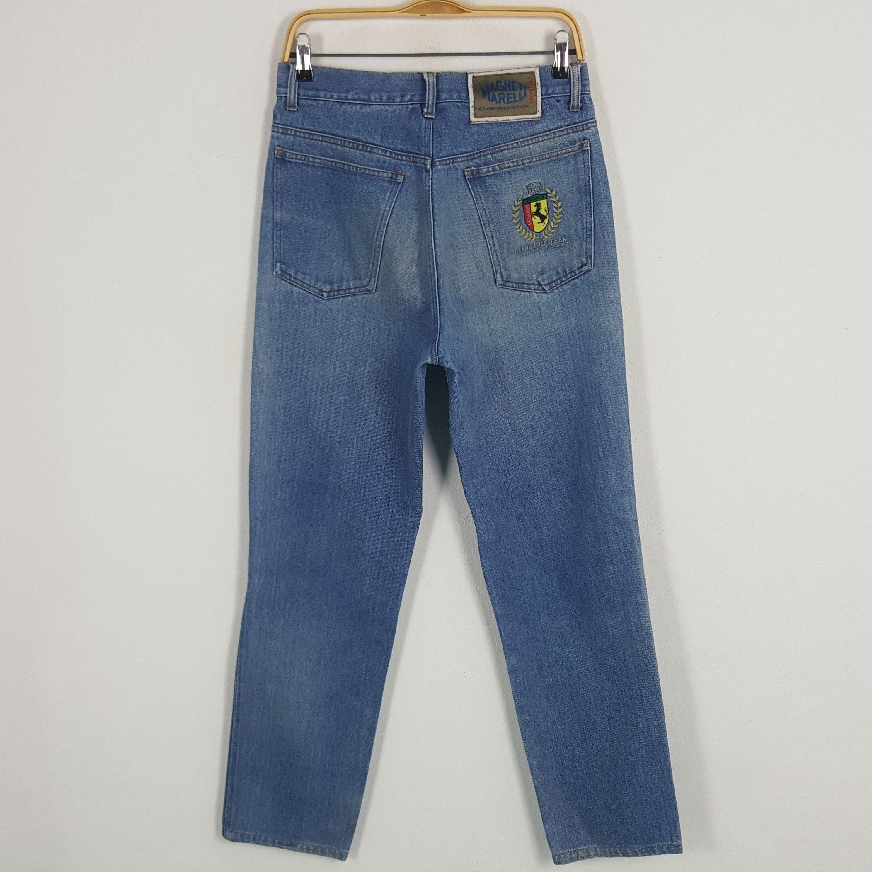 Ferrari × Vintage Vintage Ferrari Magneti Marelli Denim Jeans Size US 29 - 4 Thumbnail