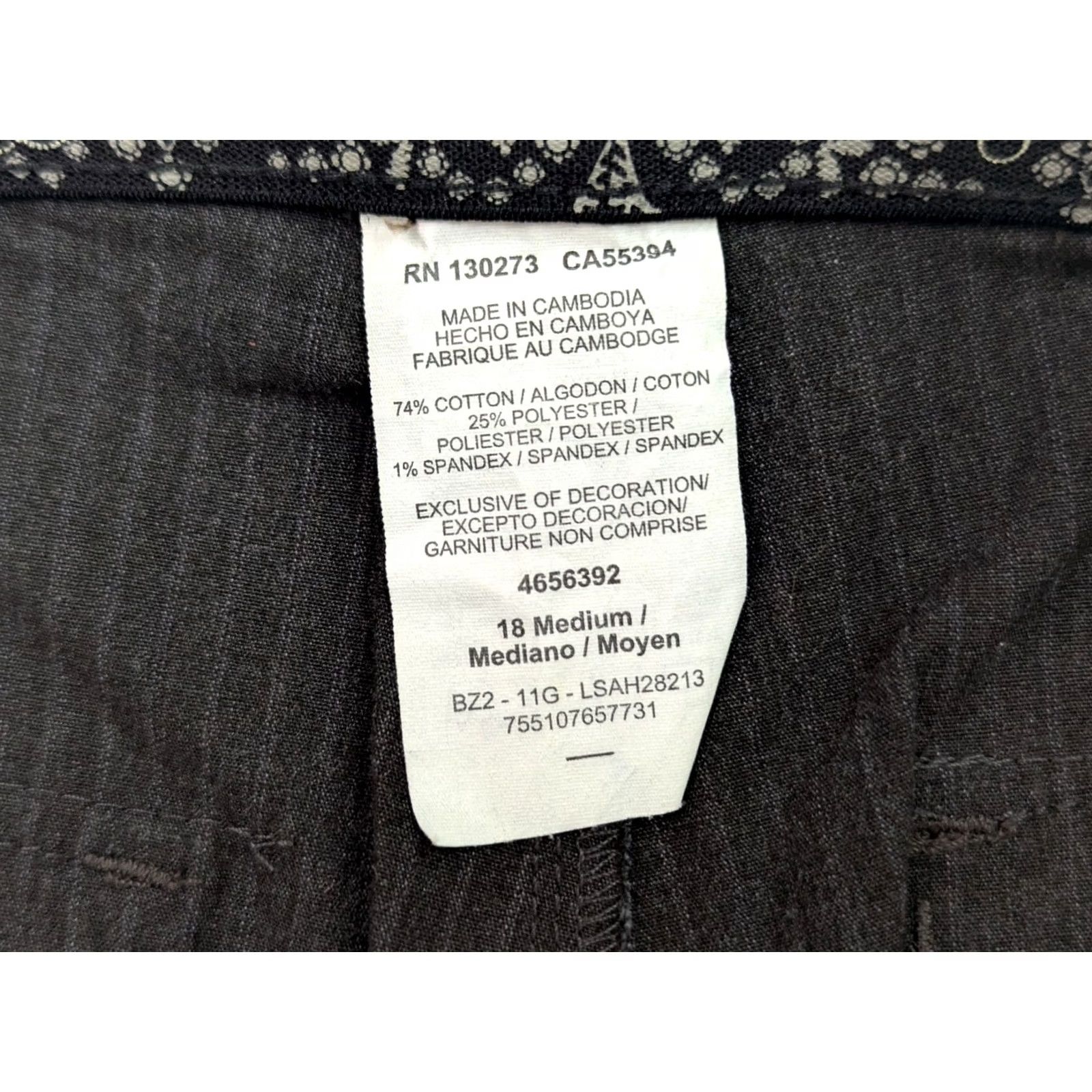 Lee Lee Gray Pinstripe Comfort Waist Bootcut Pants Women 18M (36x32) Cotton NWT Size 40" / US 18 - 7 Thumbnail