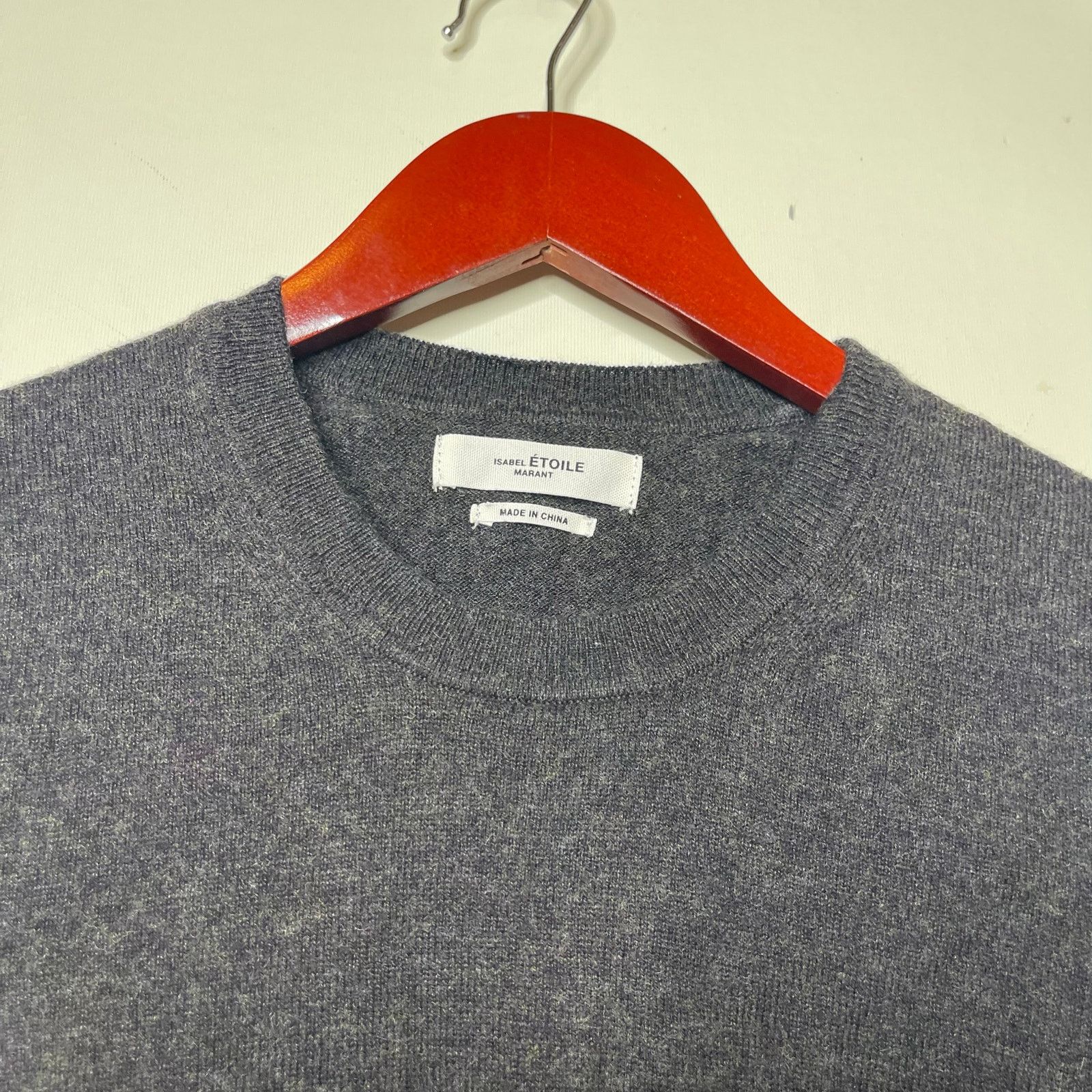 Isabel Marant Isabel Marat Etolie grey cotton wool basic pullover knit top Size S / US 4 / IT 40 - 4 Thumbnail