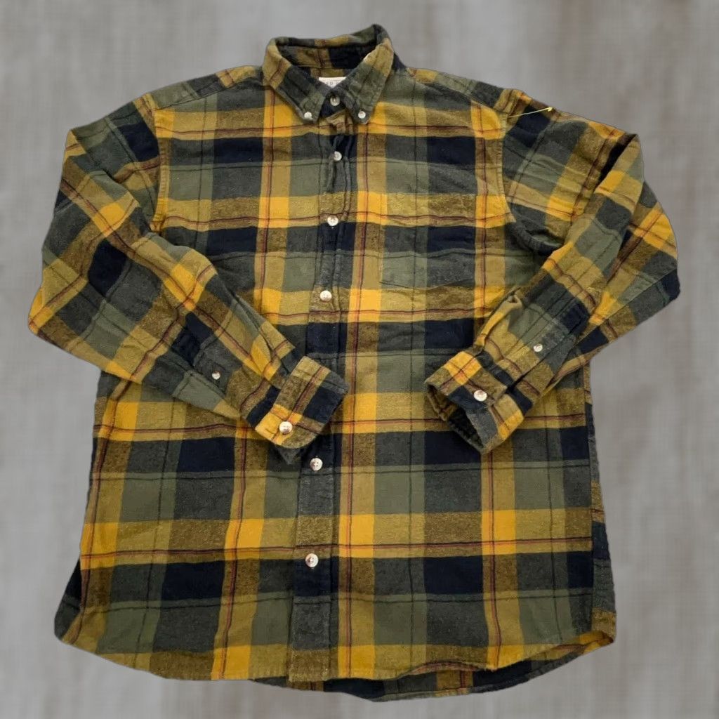 Vintage RedHead Button-Up Shirt Men L Flannel Plaid Yellow Green Heavyweight All Seasons Pockets Casual Outdoor Size US L / EU 52-54 / 3 - 1 Thumbnail