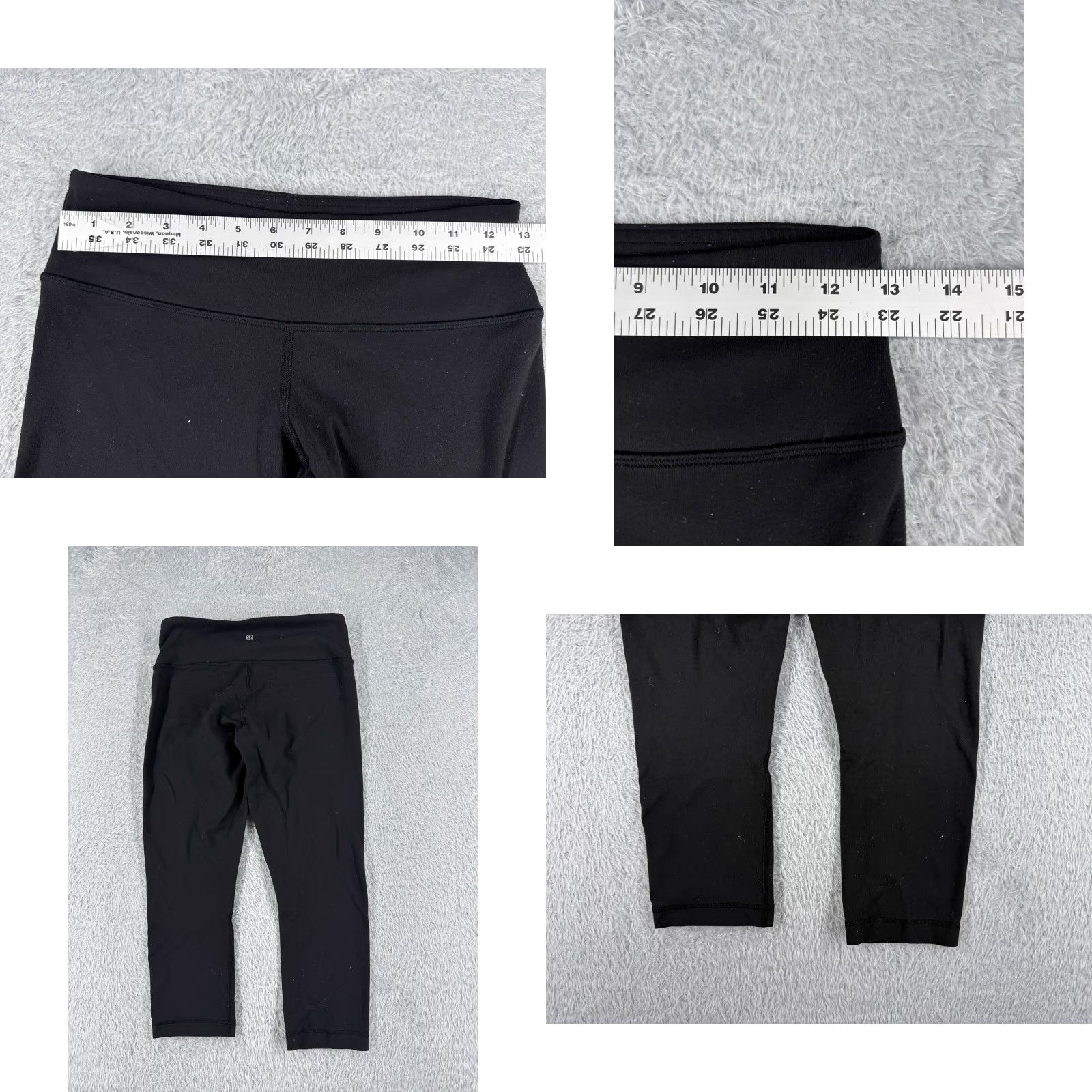 Lululemon Lululemon Wunder Under Pants Womens 6 Black 21" Inseam Cropped Stretch Yoga Activewear High Rise Gym Straight Read Me Size 28" / US 6 / IT 42 - 8 Thumbnail