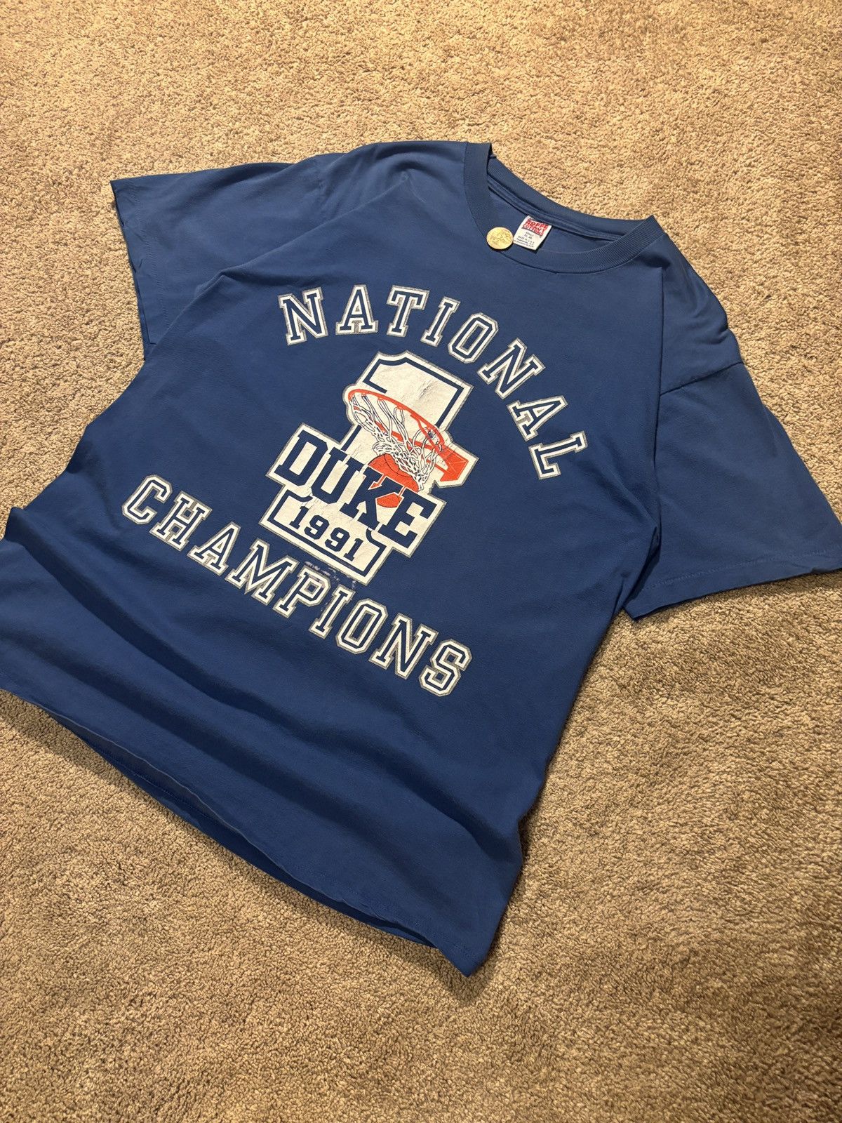 Soffe Vintage 1991 Duke Blue Devils National Champions Tee Size US XL / EU 56 / 4 - 1 Thumbnail