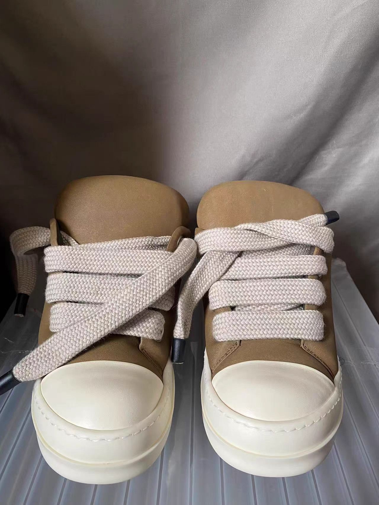 Rick Owens Rick Owens Brown Chunky Low Top Ramones Bread Shoes Size US 6 / EU 39 - 2 Thumbnail