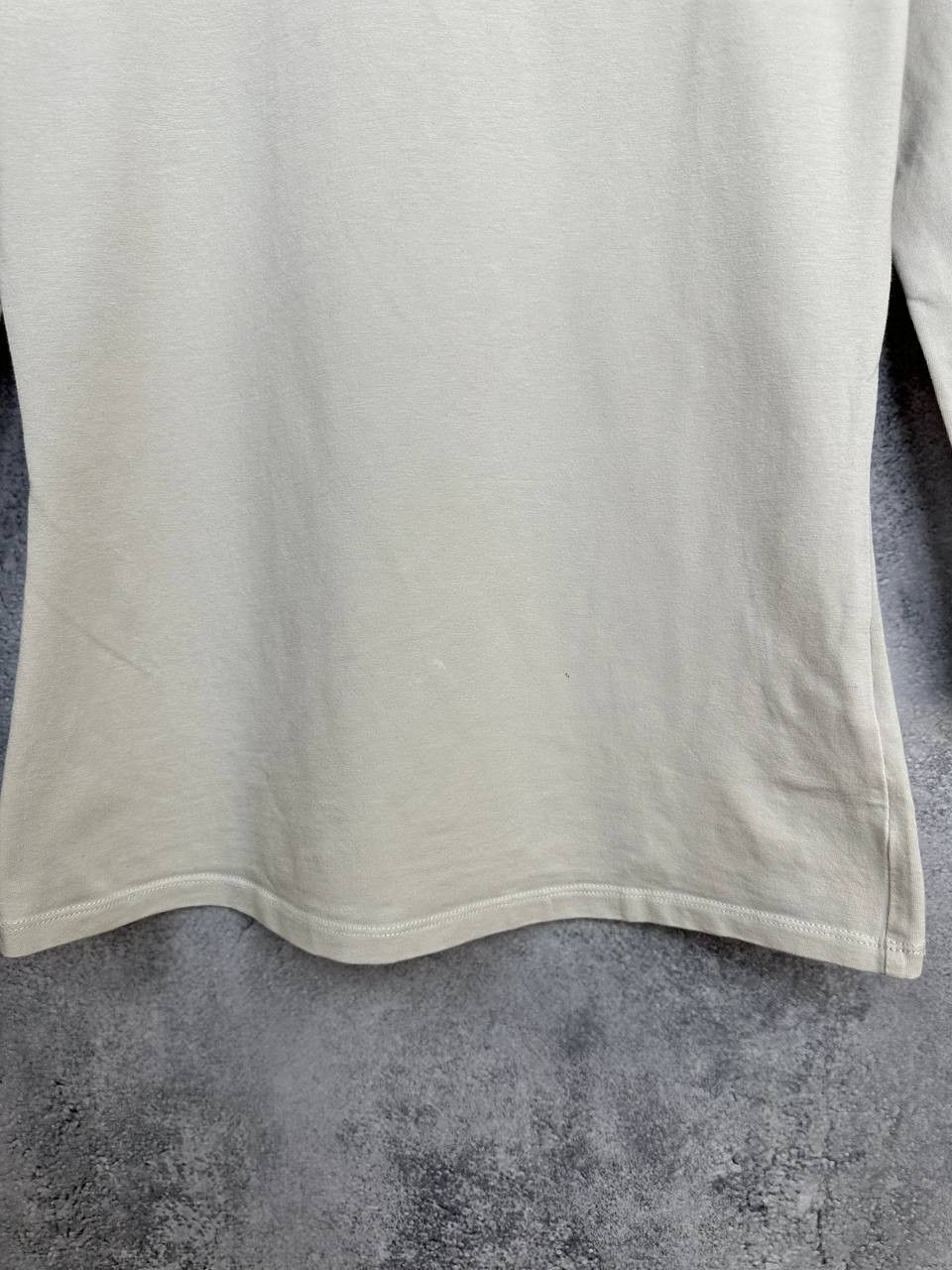 Weekend Max Mara Weekend Max Mara Beige LS Top Cotton Stretch Basic Minimal Size M / US 6-8 / IT 42-44 - 7 Thumbnail