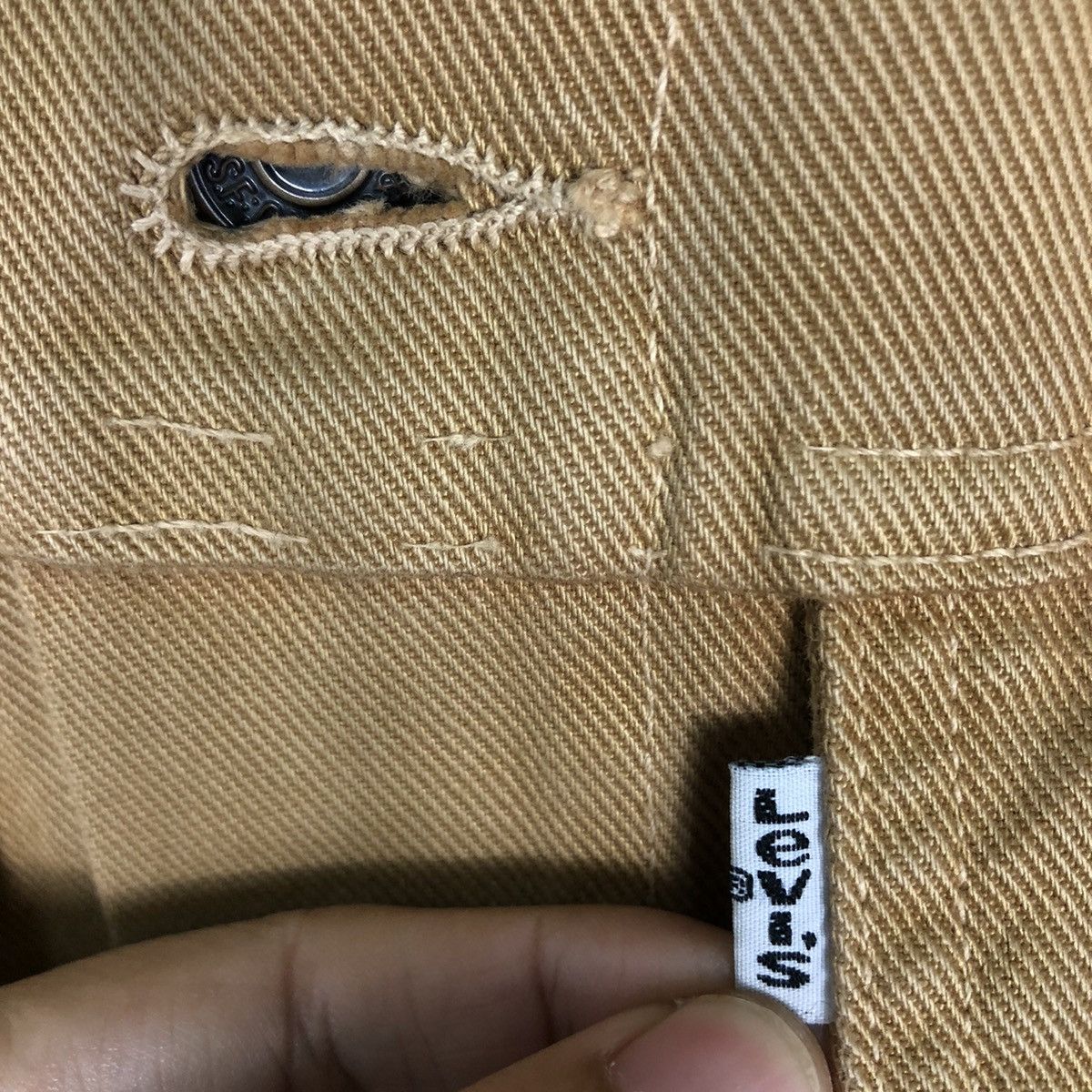 Levi's 🔥90’s Vintage Trucker Jacket White Levi’s Jacket Size US M / EU 48-50 / 2 - 14 Thumbnail