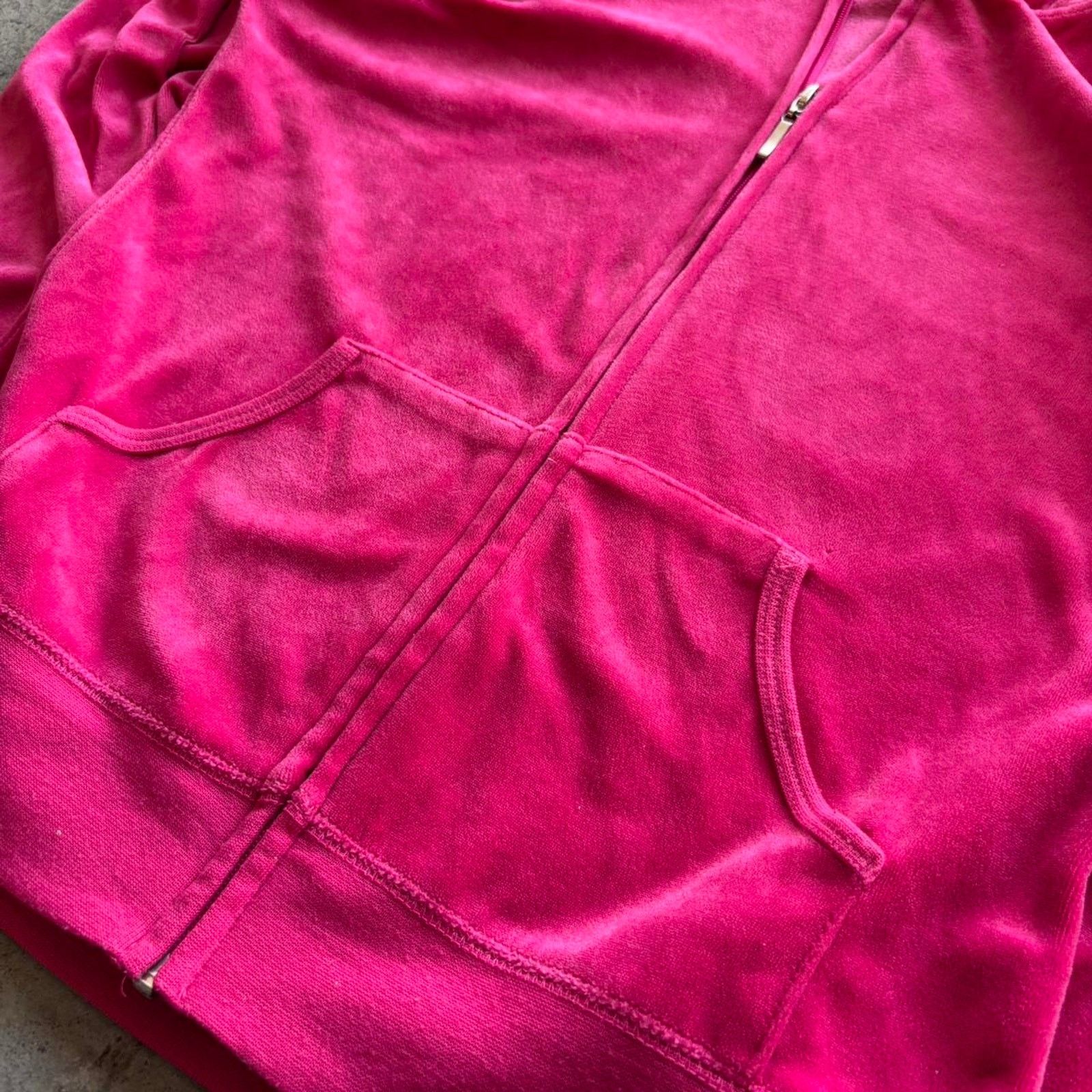 Juicy Couture × Juicy Couture Jeans × Vintage Y2K Juicy Couture Style Velour Jacket Size M / US 6-8 / IT 42-44 - 2 Thumbnail