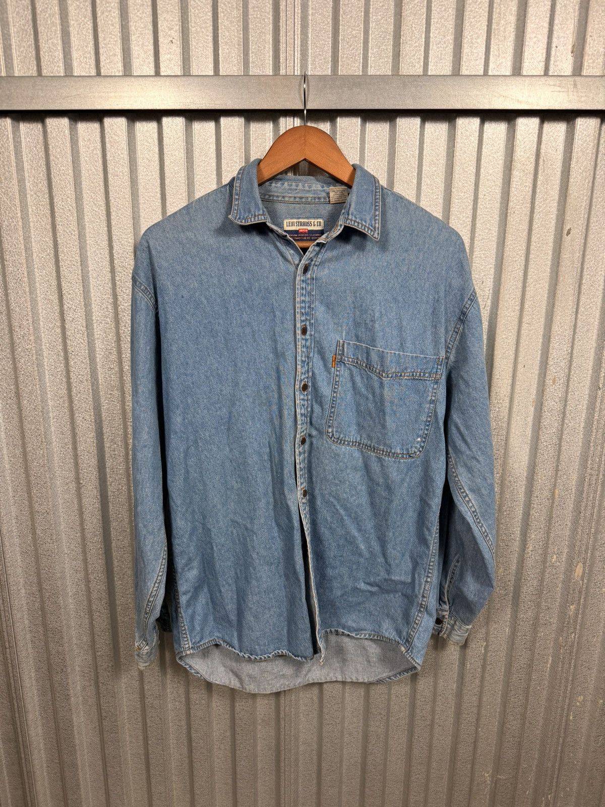 Levi's 70s Vintage Orange Tag Levis Button Up Western Denim Shirt Size US M / EU 48-50 / 2 - 6 Thumbnail