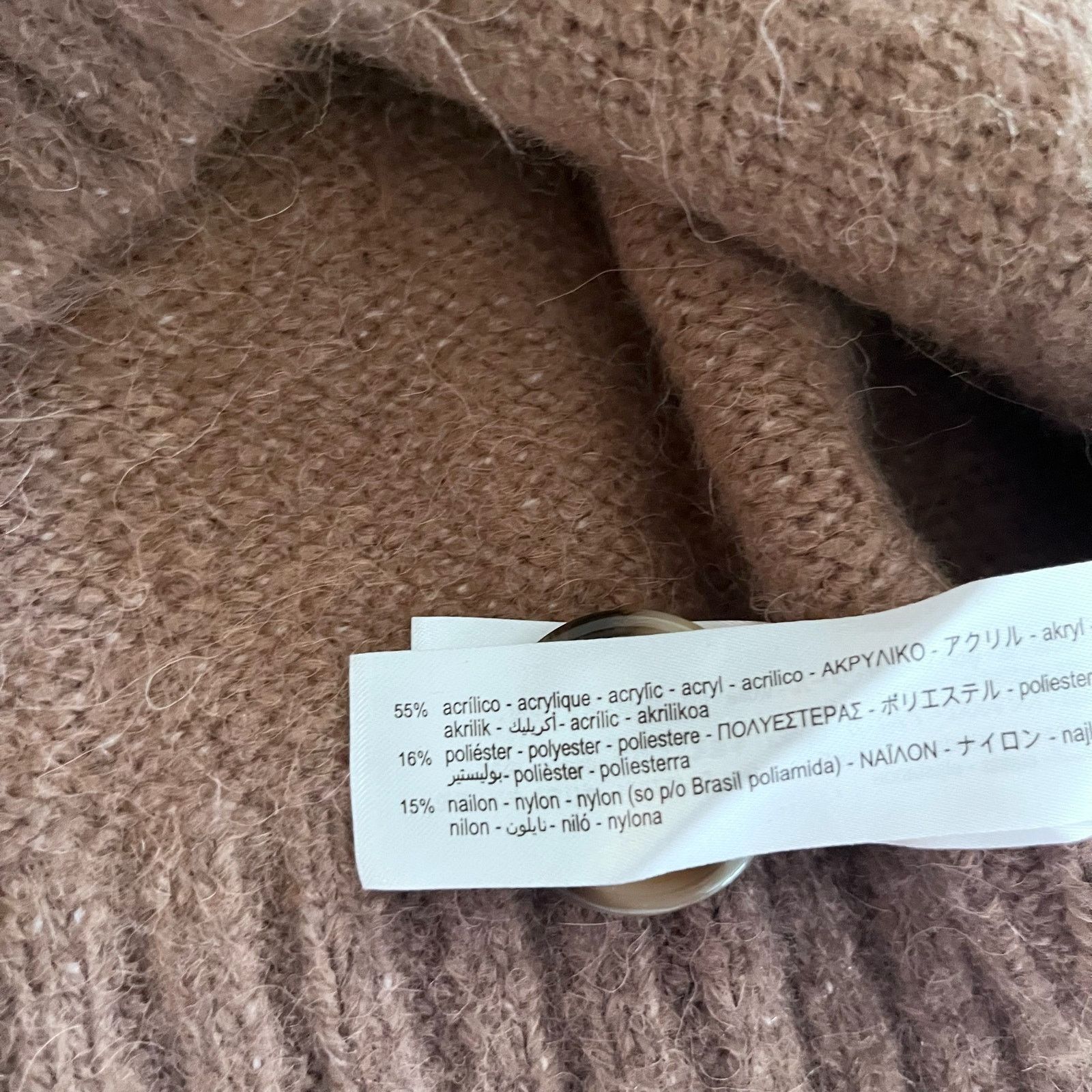 Zara Zara Brown Knit V-Neck Button Front Cardigan Sweater Size S / US 4 / IT 40 - 7 Thumbnail