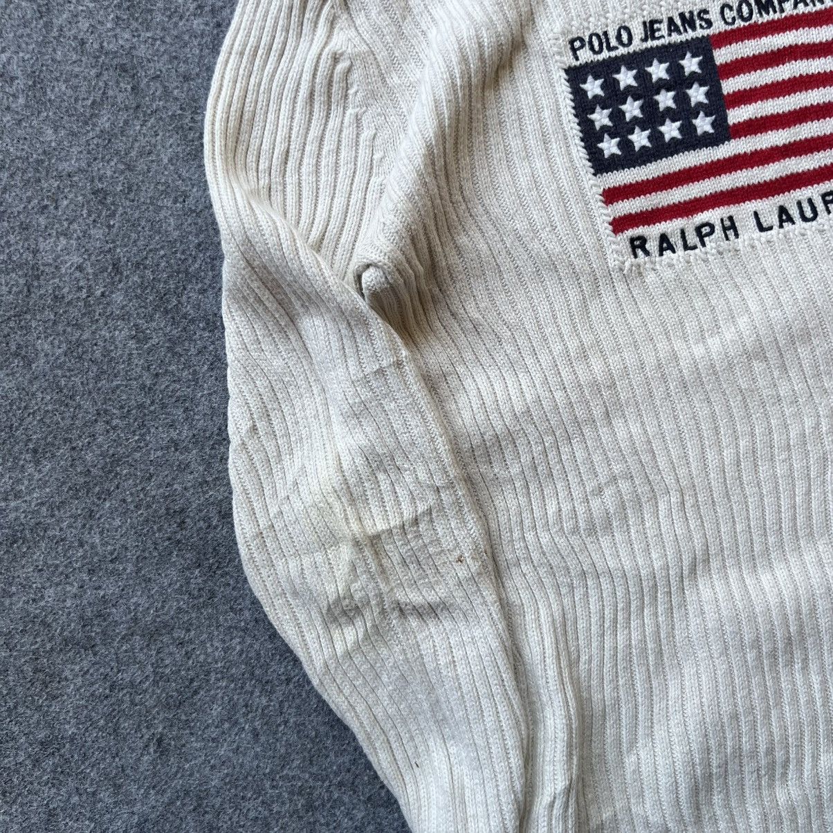 Designer × Polo Ralph Lauren × Vintage Vintage Polo Ralph Lauren American Flag Knit Sweater Size S / US 4 / IT 40 - 10 Thumbnail