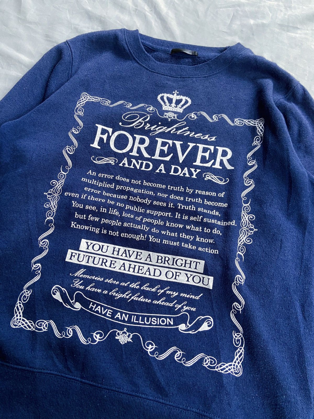 Japanese Brand BRIGHTNESS FOREVER AND A DAY SWEATSHIRT Size US S / EU 44-46 / 1 - 2 Thumbnail