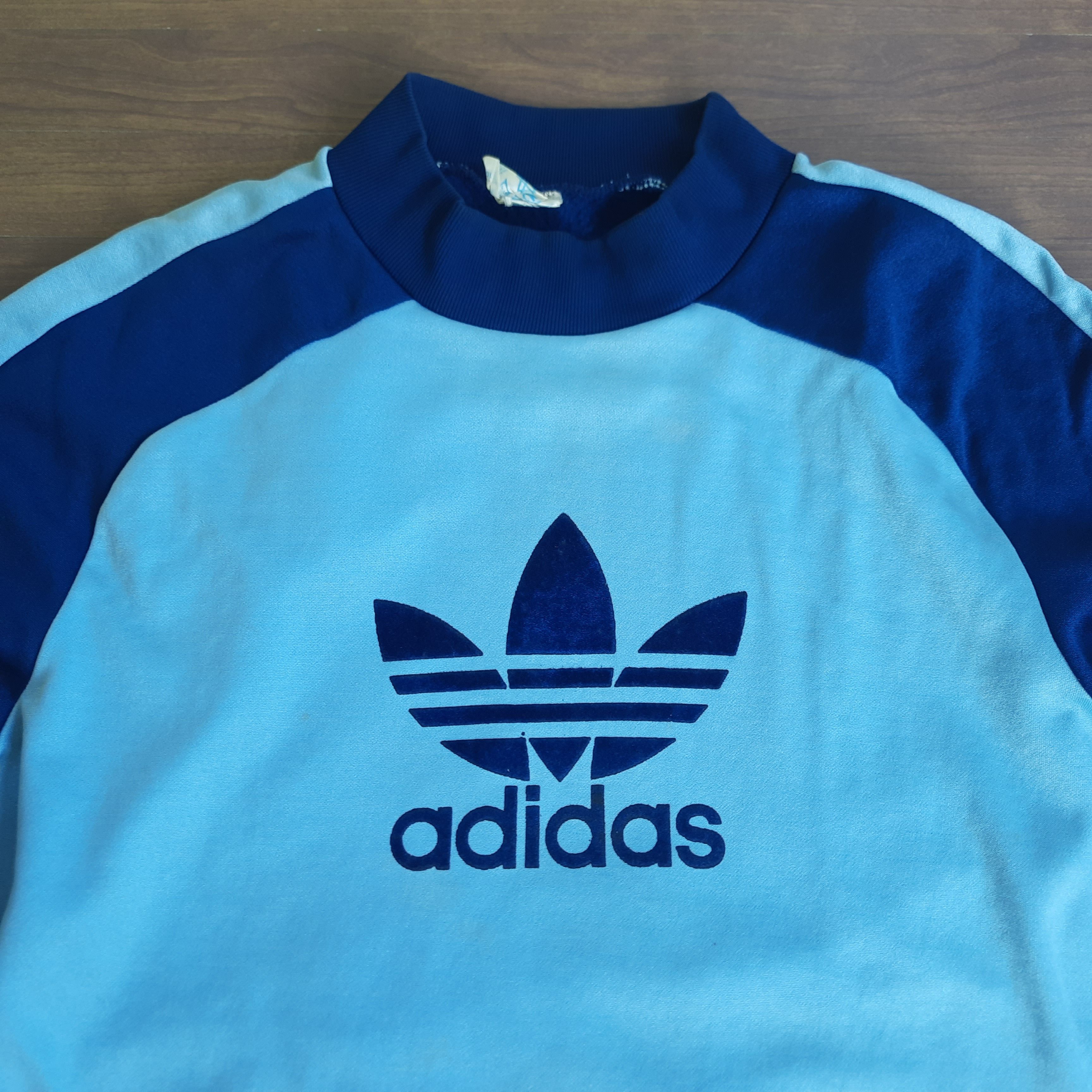 Adidas Vintage 80s Adidas Big Logo Jersey Sweatshirt Size US L / EU 52-54 / 3 - 3 Thumbnail