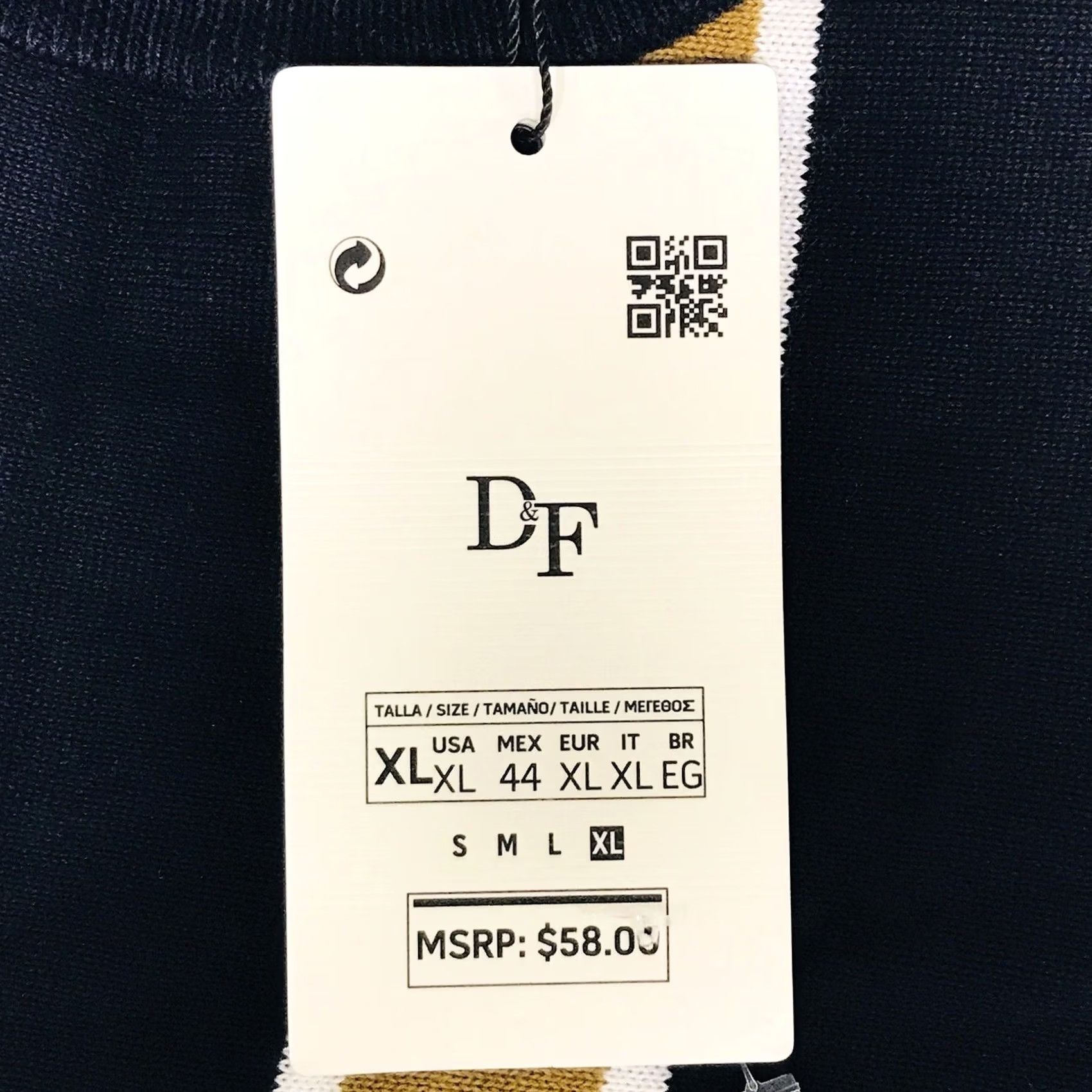Denime Denim & Flower Ricky Singh Men Multicolor Vertical Striped Knit Crewneck Sweater L Size US L / EU 52-54 / 3 - 4 Thumbnail