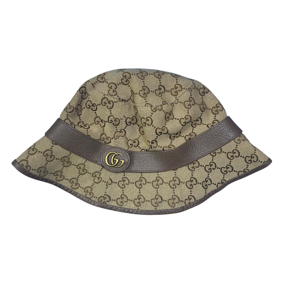 Gucci GUCCI GG Canvas Leather Backet Hat Size ONE SIZE - 1 Thumbnail