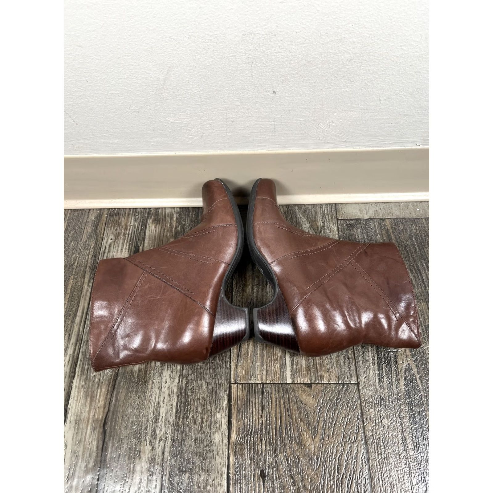 Clarks Clark’s Flora Brown Leather Zip Ankle Boots Women’s Size 7 Boots Size US 7 / IT 37 - 7 Thumbnail