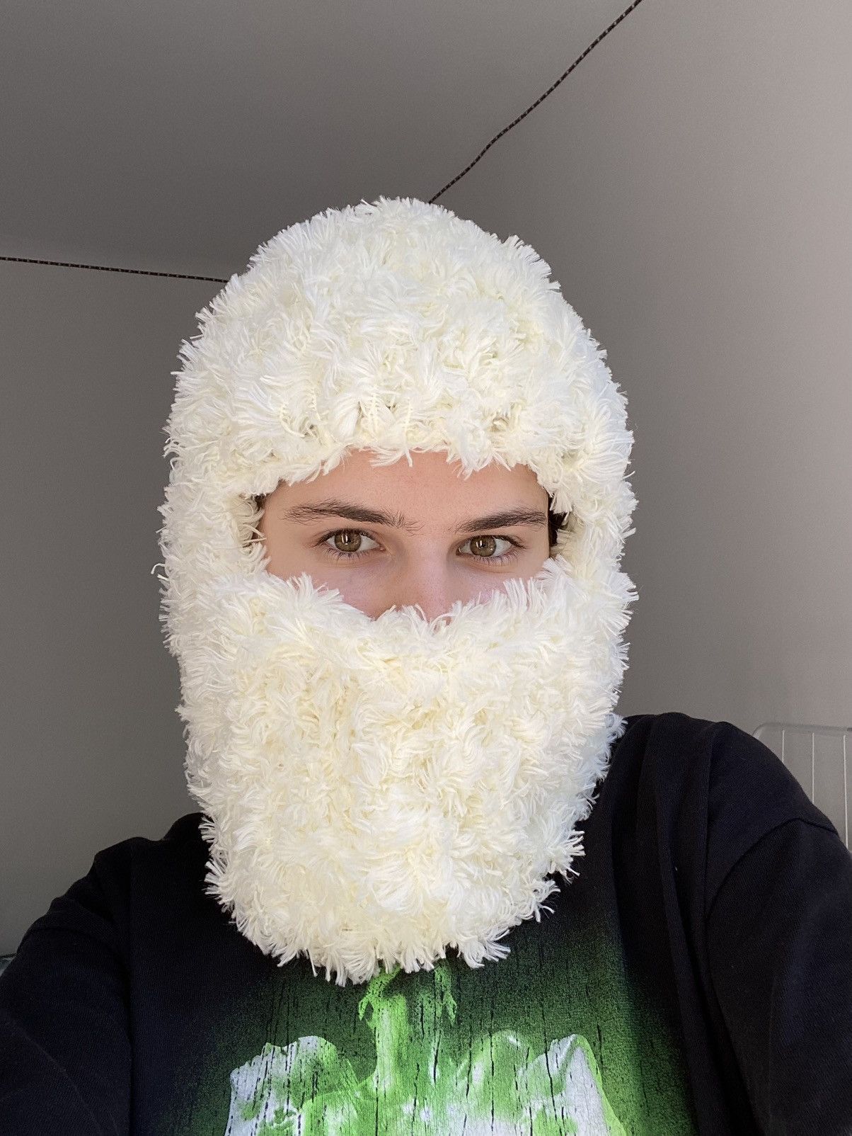 Handmade × Japanese Brand Handmade Knitted Mohair Balaclava Ski Mask Rabbit Style Size ONE SIZE - 1 Thumbnail