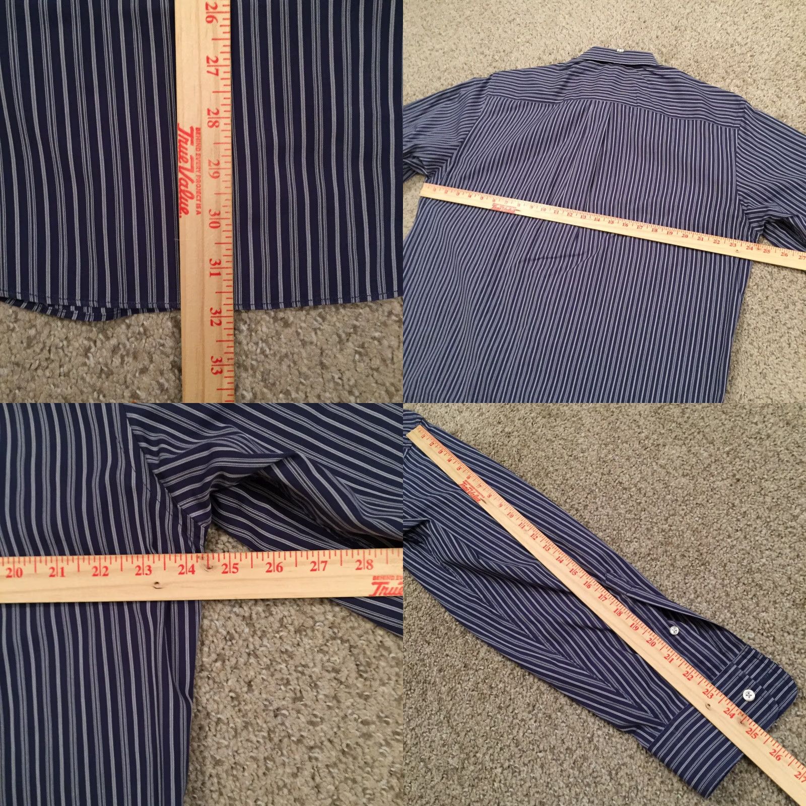 Jos. A. Bank Jos A Bank Shirt Mens Large Blue Striped Long Sleeve Button Up Size US L / EU 52-54 / 3 - 8 Thumbnail