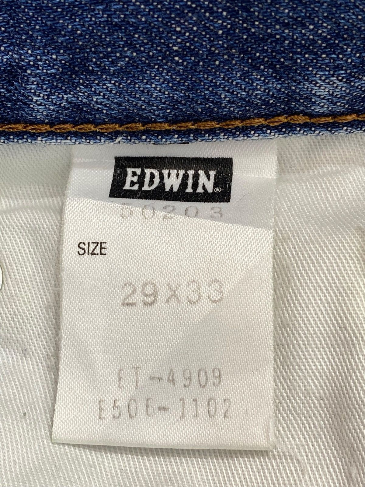 Edwin Edwin 502 Blue Wash Ripped Style Loose Jeans Size US 28 / EU 44 - 13 Thumbnail