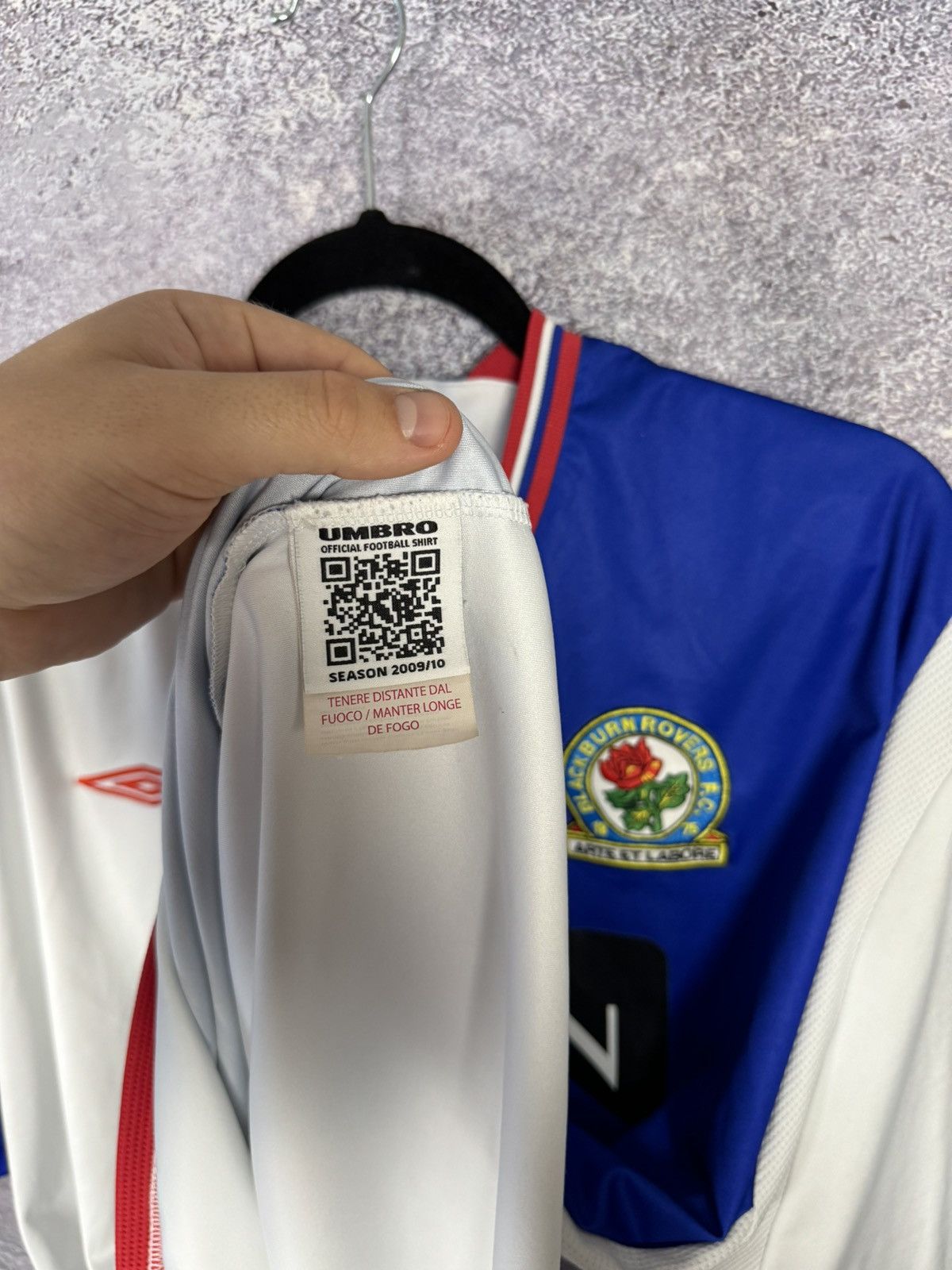 Umbro Vintage Blackburn Rovers 2009/10 Umbro Soccer Jersey Size US XXL / EU 58 / 5 - 13 Thumbnail