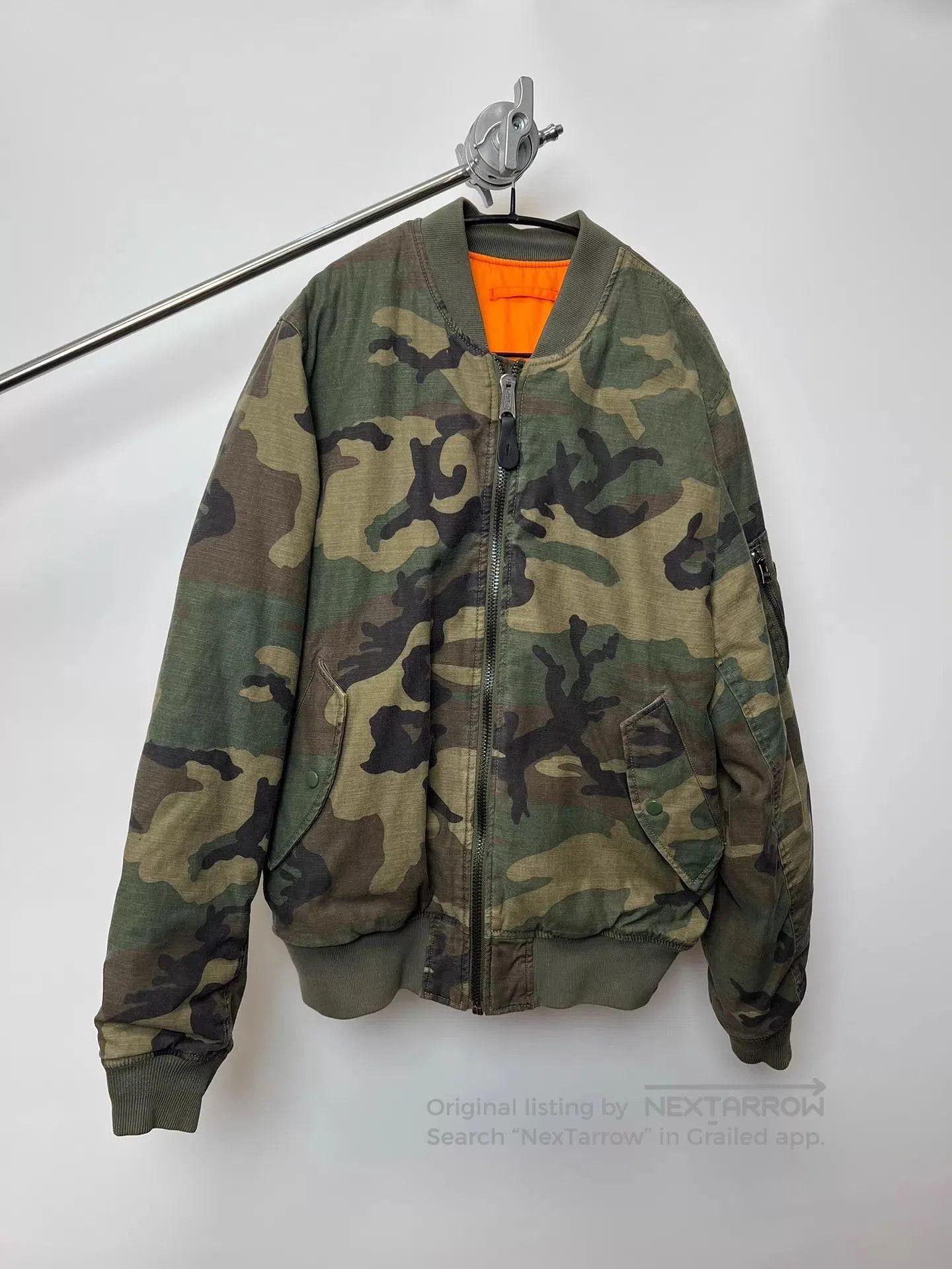 Raf Simons Camouflage Green Bomber Jacket Size L. Size US L / EU 52-54 / 3 - 2 Thumbnail