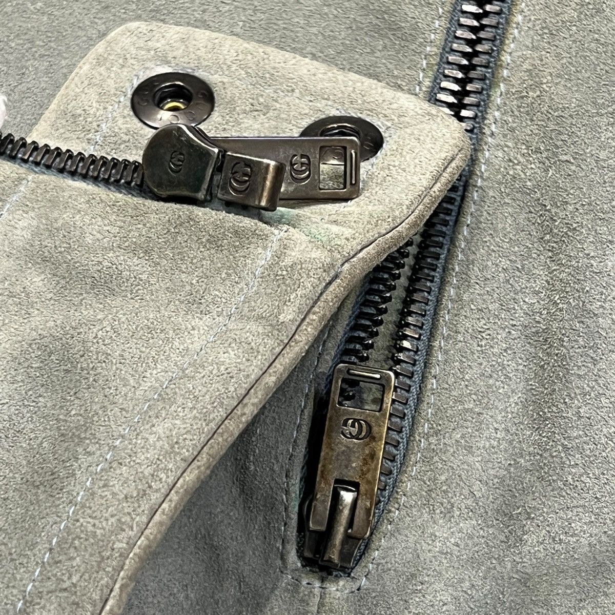 Gucci GUCCI 2004AW TOM FORD Suede Cow Leather Bliker Single Jacket Size US M / EU 48-50 / 2 - 9 Thumbnail