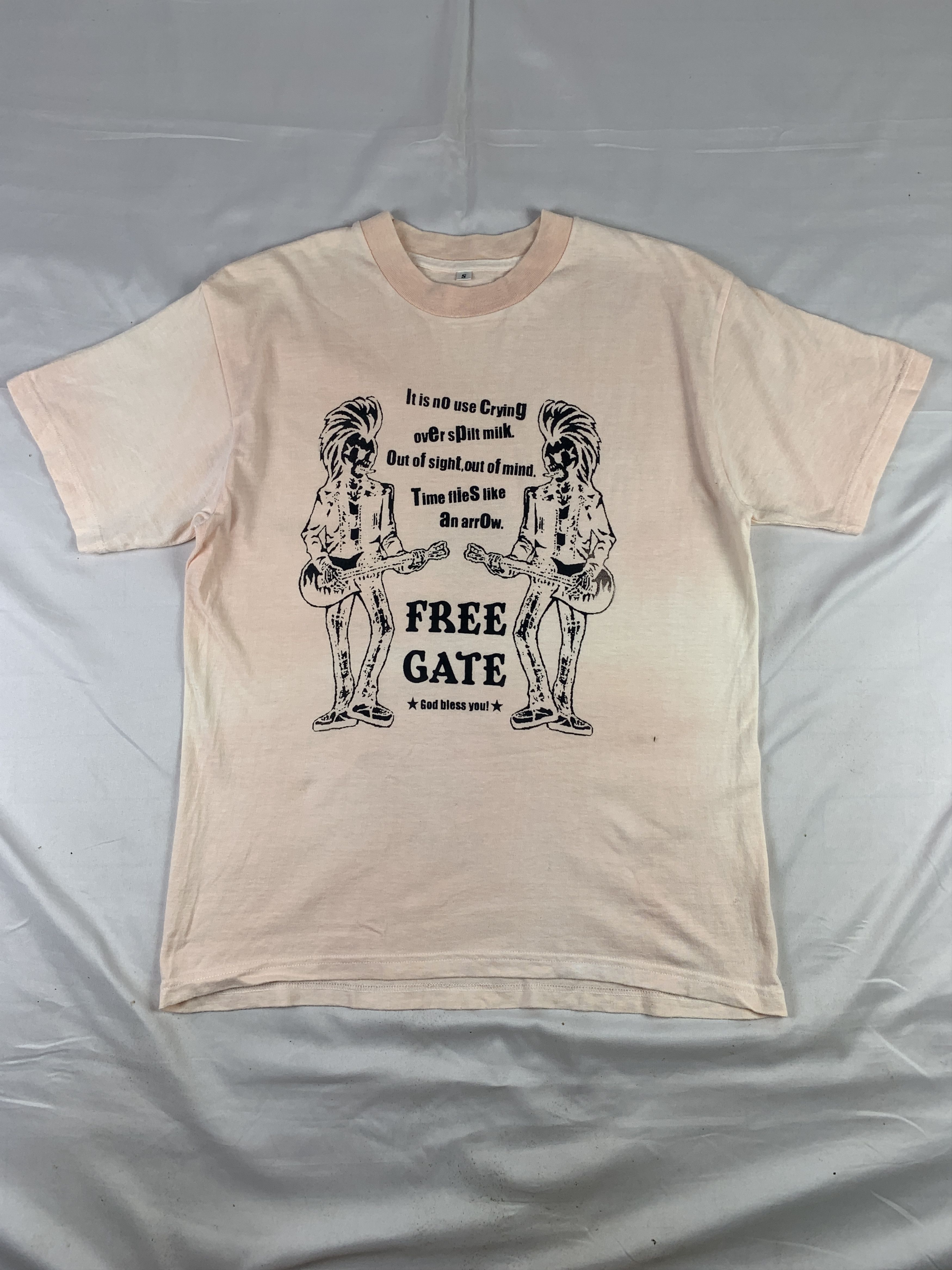 Japanese Brand Free Gate Soft Pink Punk Tee (S) Size US S / EU 44-46 / 1 - 5 Thumbnail