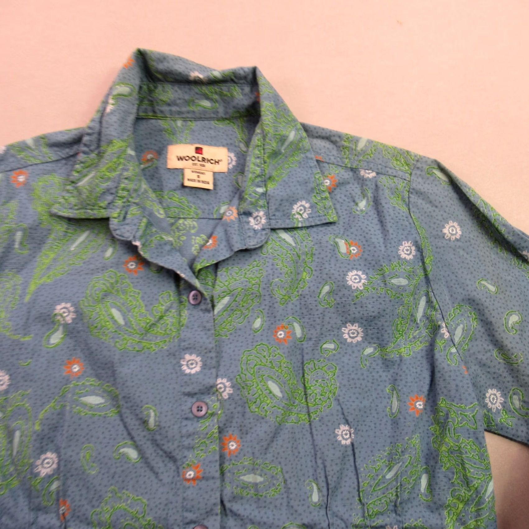 Vintage Woolrich Shirt Womens Small Long Sleeve Button Front Outdoor Casual Shirt Size S / US 4 / IT 40 - 2 Thumbnail
