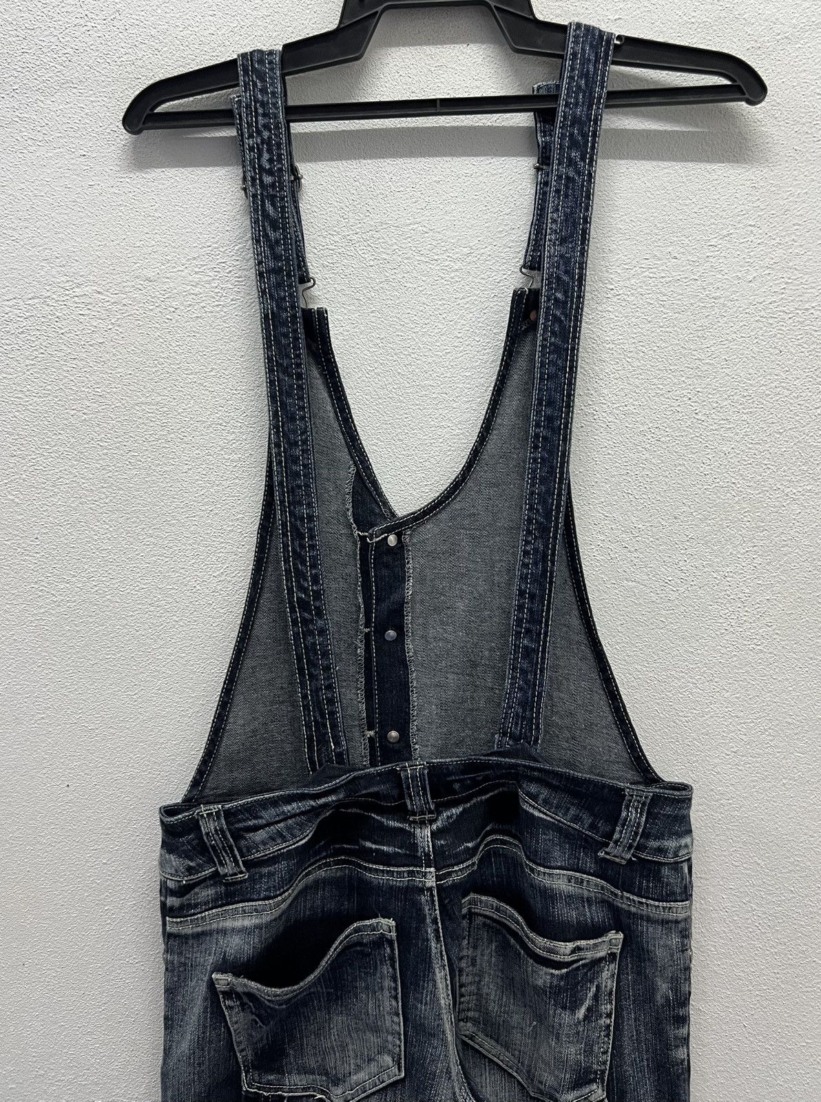Japanese Brand × Vintage Vintage Y2K Style Distressed Denim Overalls – “Gladys” Brand Size US 32 / EU 48 - 4 Thumbnail