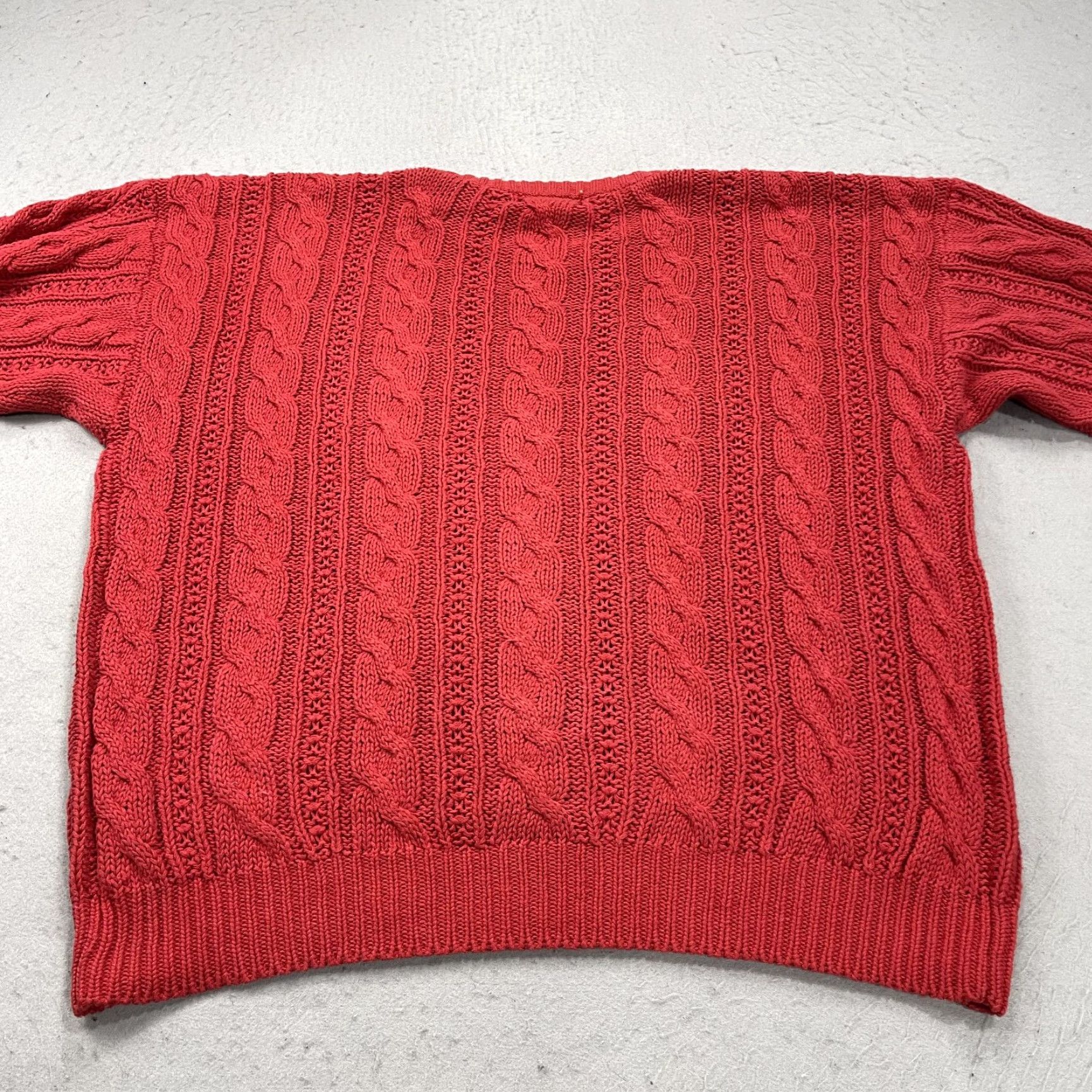 American Eagle Outfitters VINTAGE American Eagle Sweater Mens XL Red Cable Fisherman Grandpa Knit 90s Size US XL / EU 56 / 4 - 5 Thumbnail
