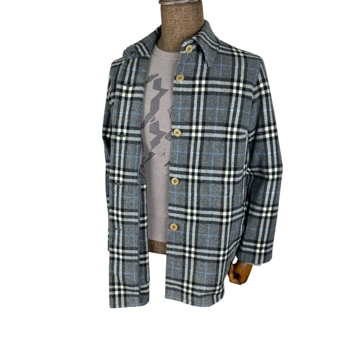 Burberry × Burberry Prorsum × Vintage ☀️BURBERRYS WOOL NOVA CHECK BUTTON JACKET Size M / US 6-8 / IT 42-44 - 3 Thumbnail