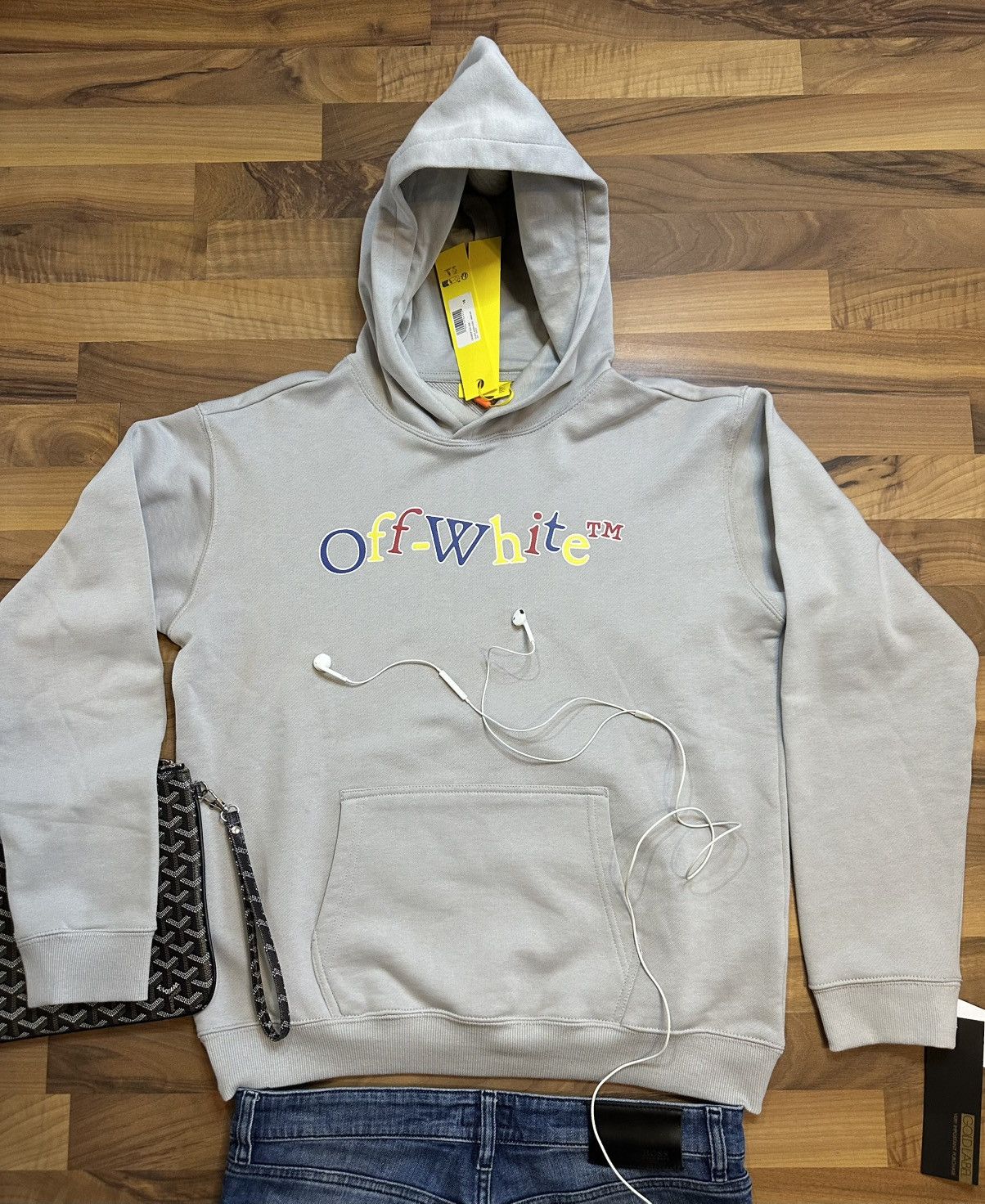Off-White Off-White Hoodie Grey | Kids Size fits S/M | New with Tags Size US M / EU 48-50 / 2 - 1 Thumbnail
