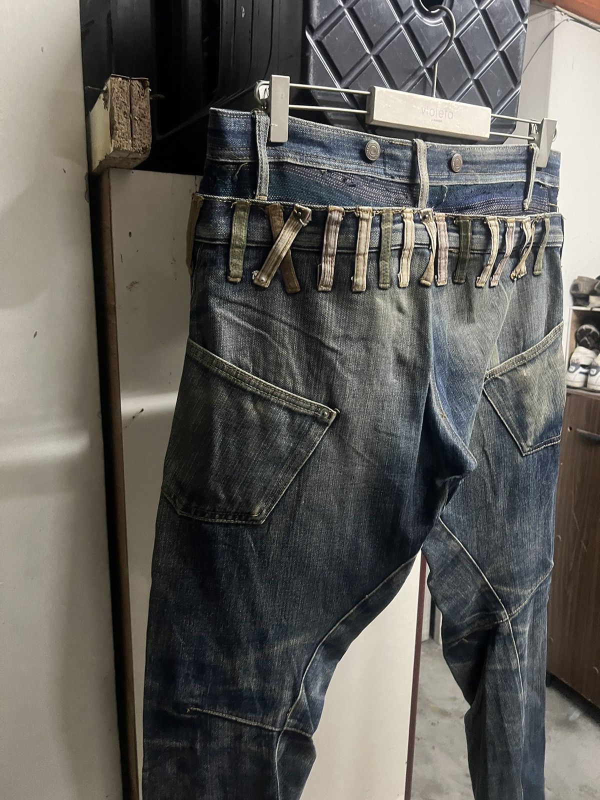Hysteric Glamour THRASHED DIRTY DOUBLE WAIST BREATHMINT DISTRESSED DENIM PANT Size US 32 / EU 48 - 14 Thumbnail