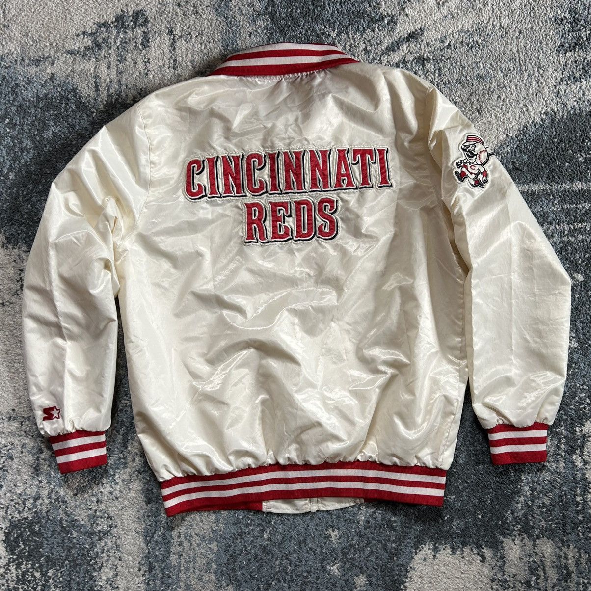 Starter CREAM CiNCiNNATi REDS SATiN MLB DUGOUT BULLPEN WiNDBREAKER Size US L / EU 52-54 / 3 - 1 Thumbnail