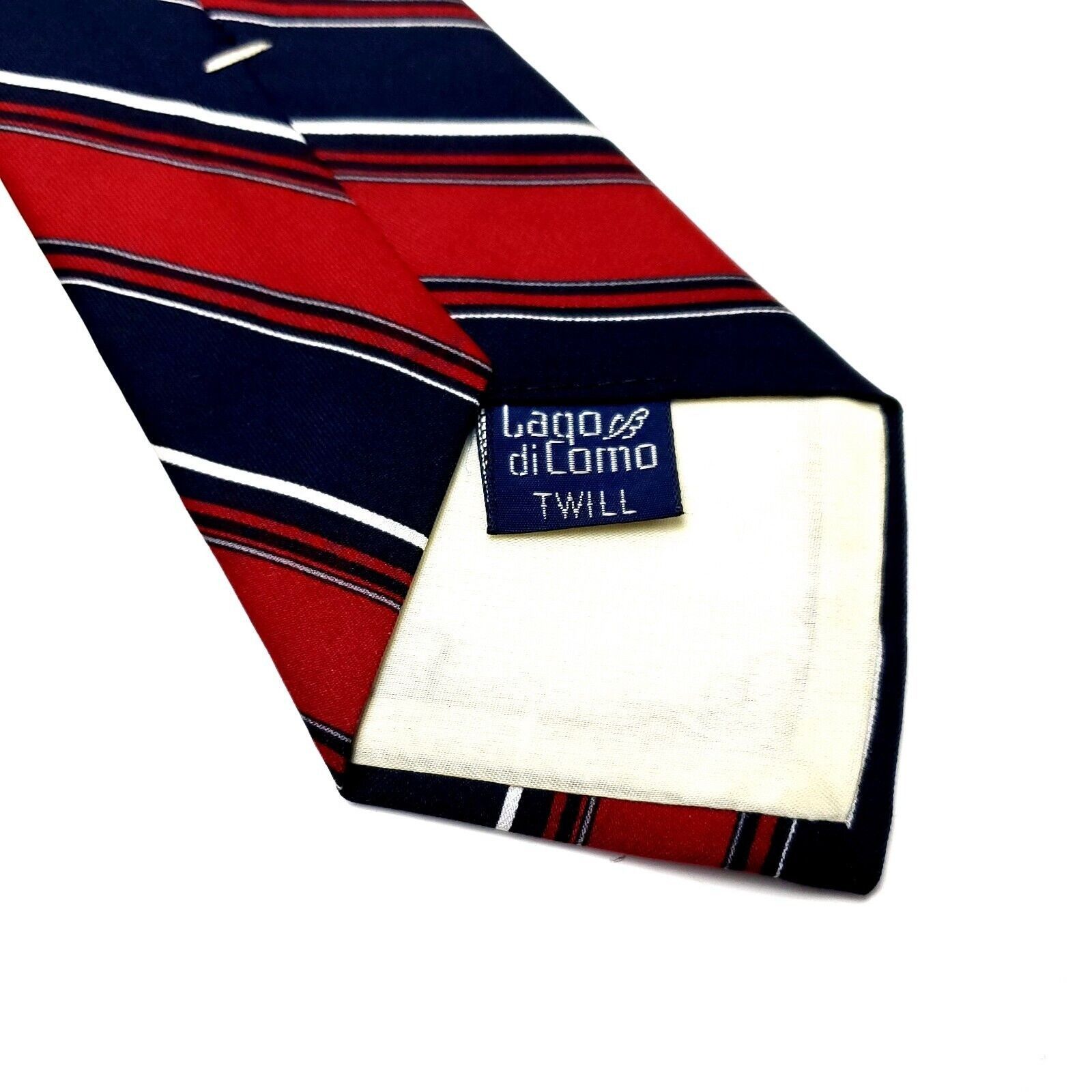 Henry Grethel Henry Grethel Polyester Tie Blue Red Striped Short Size ONE SIZE - 4 Thumbnail