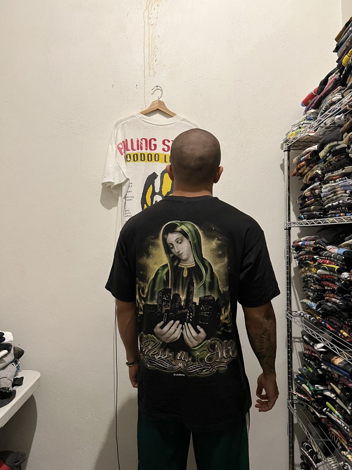 Homies 2000s Virgin Mary Bless Us All Chicano Jesus Religion Tee Size US XL / EU 56 / 4 - 3 Thumbnail