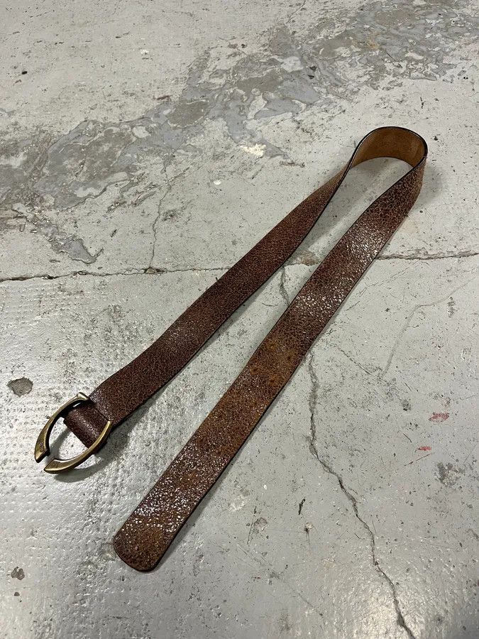 Designer × Just Cavalli × Vintage SS2004 Cavalli Brown Leather Belt Size ONE SIZE - 4 Thumbnail